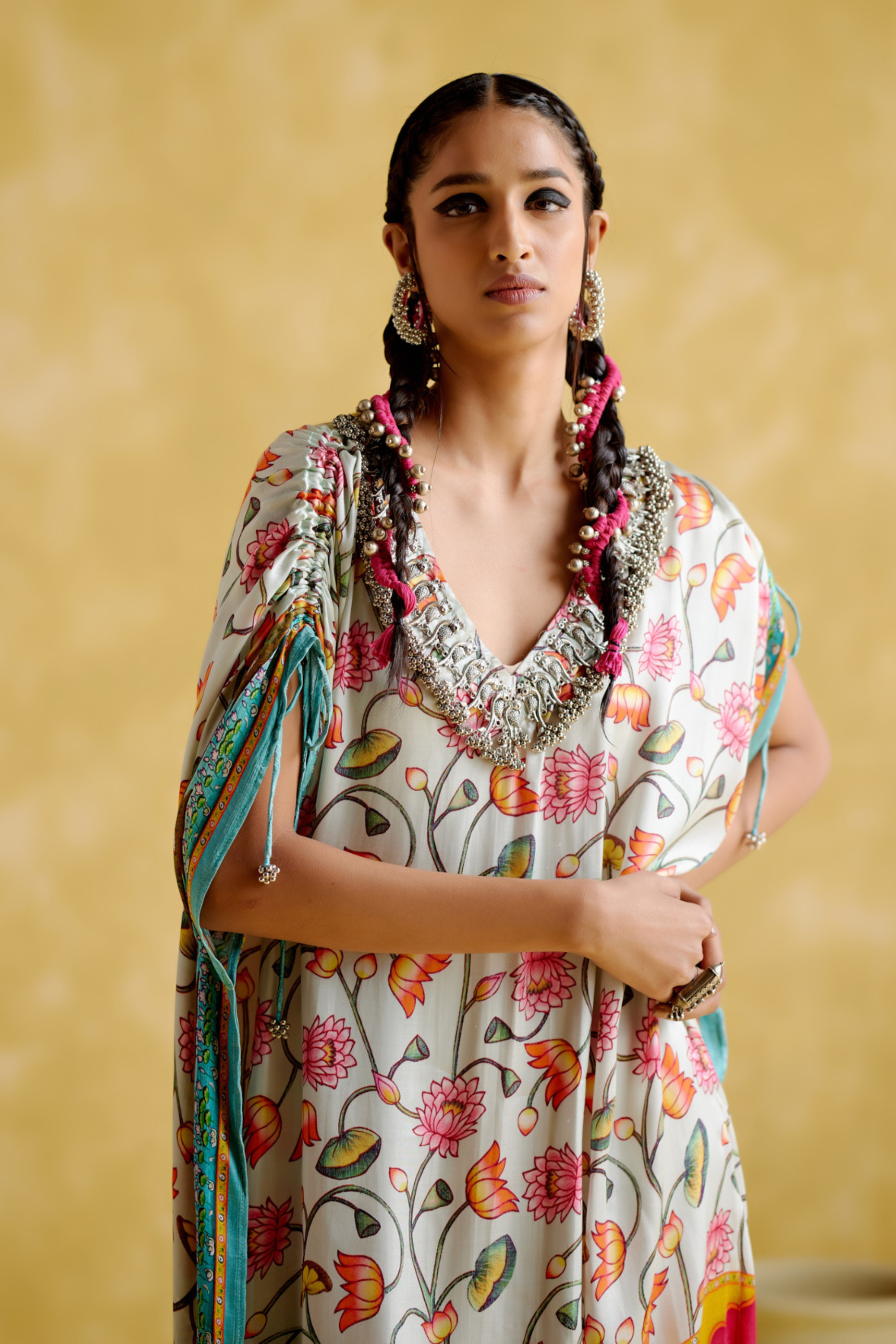 Linus- turquoise printed kaftan