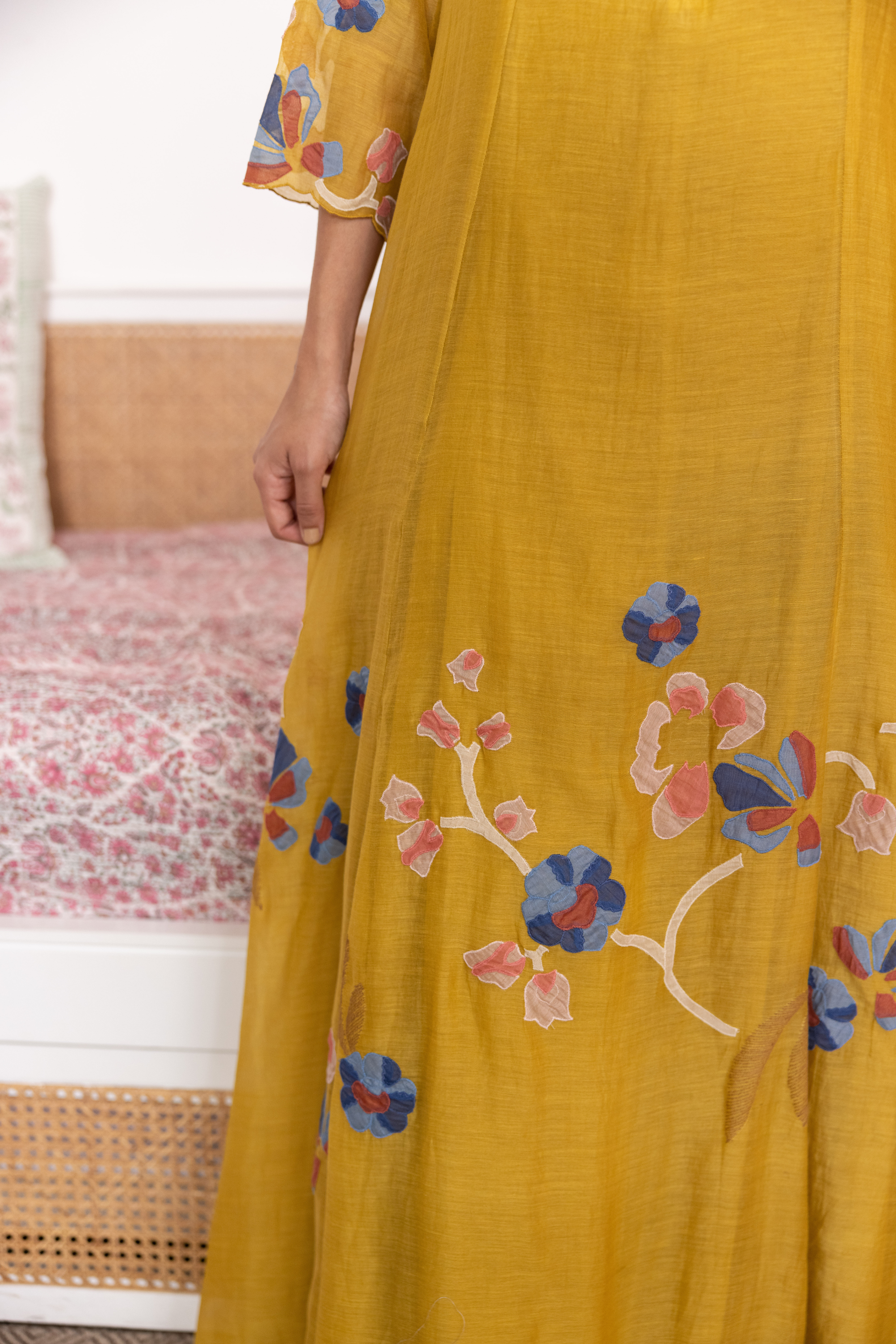 Honeycomb Applique Anarkali Set