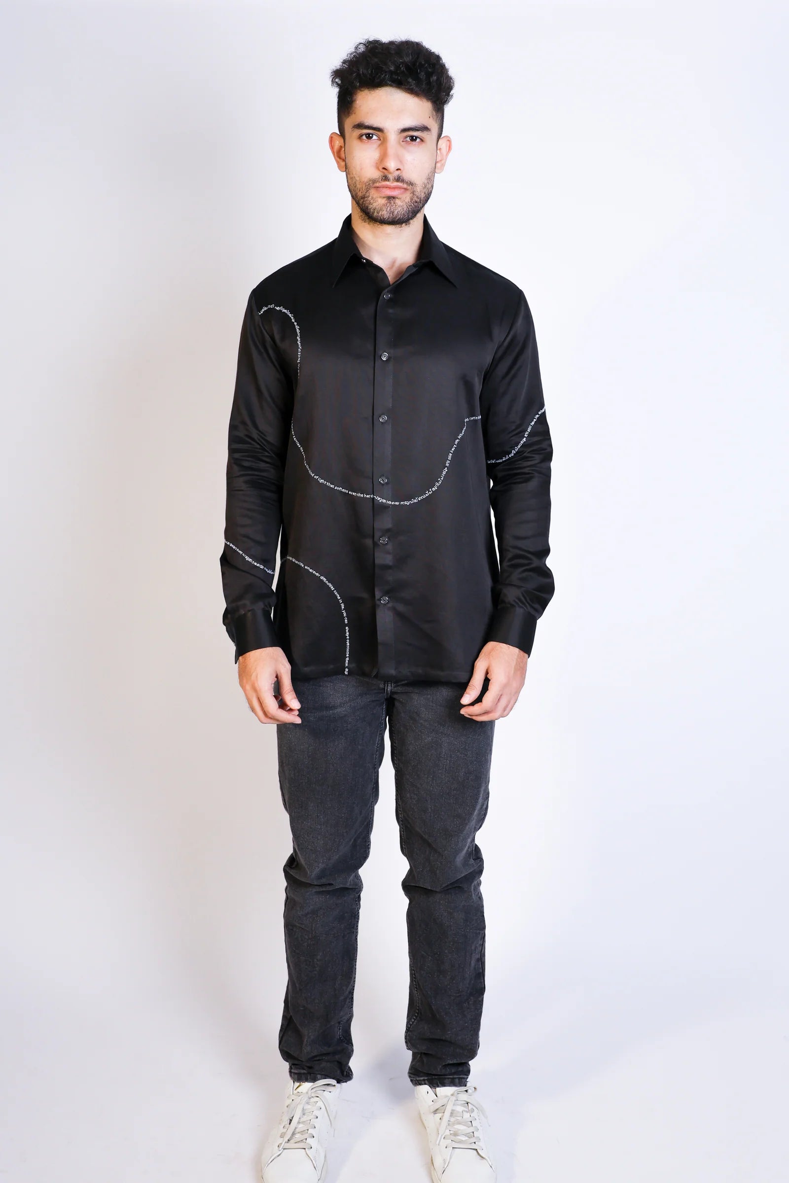 Curved Text Shirt