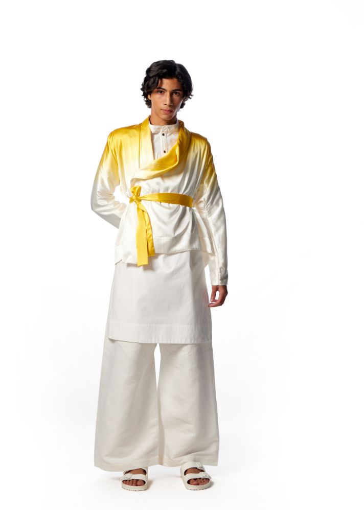 Dip Dye Kurta Robe Jacket