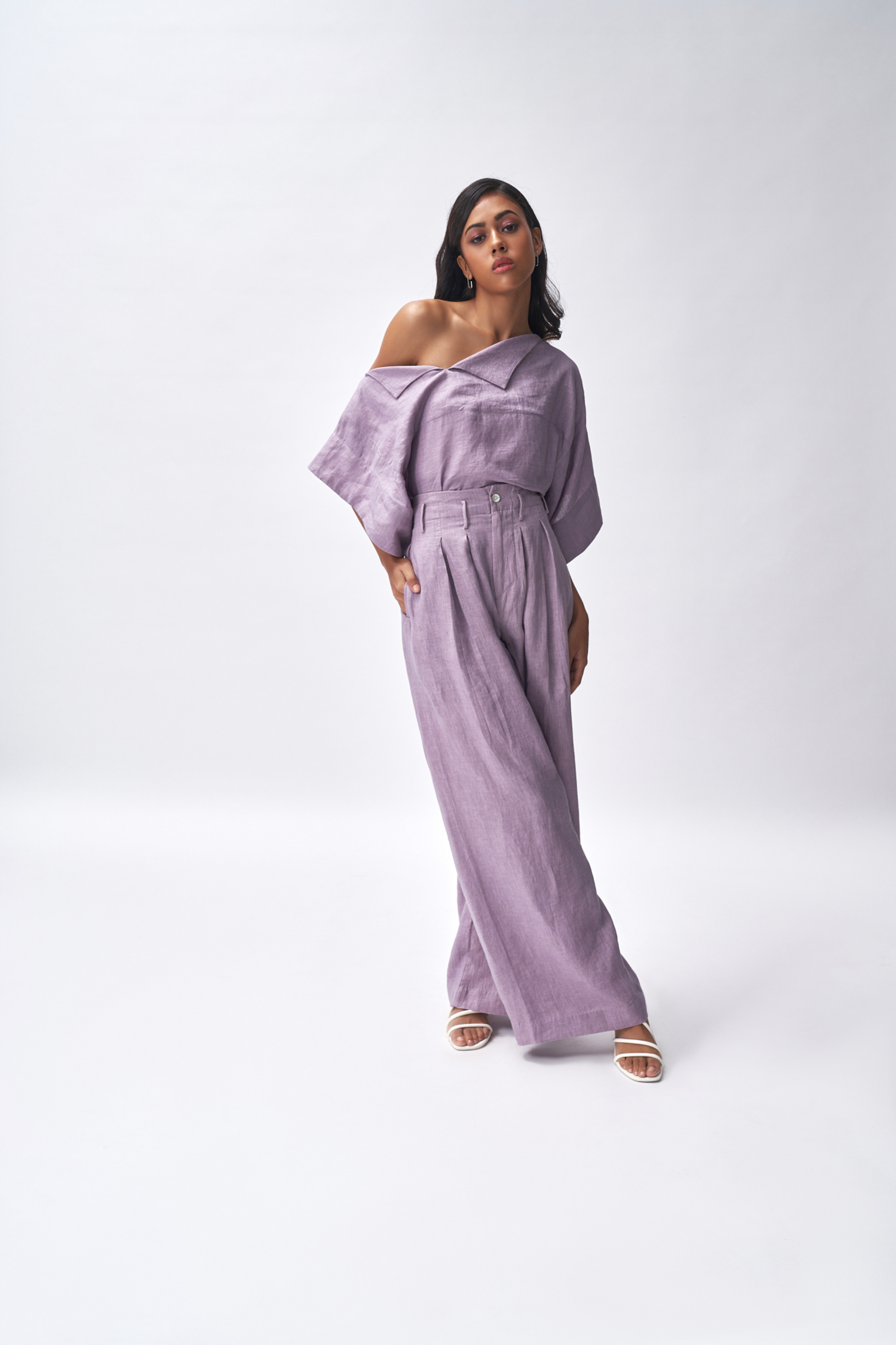 Linen Off-shoulder Top