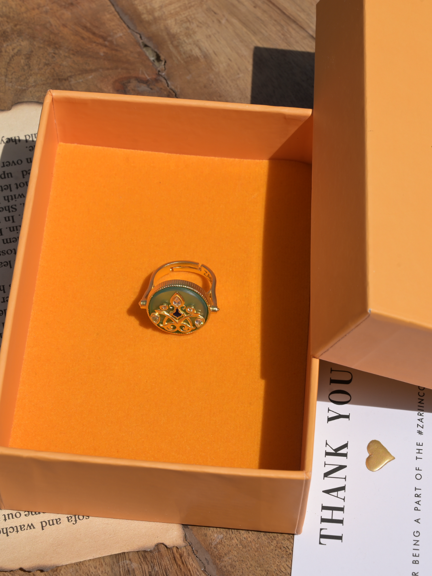 Reflection of You Green Onyx Statement Ring