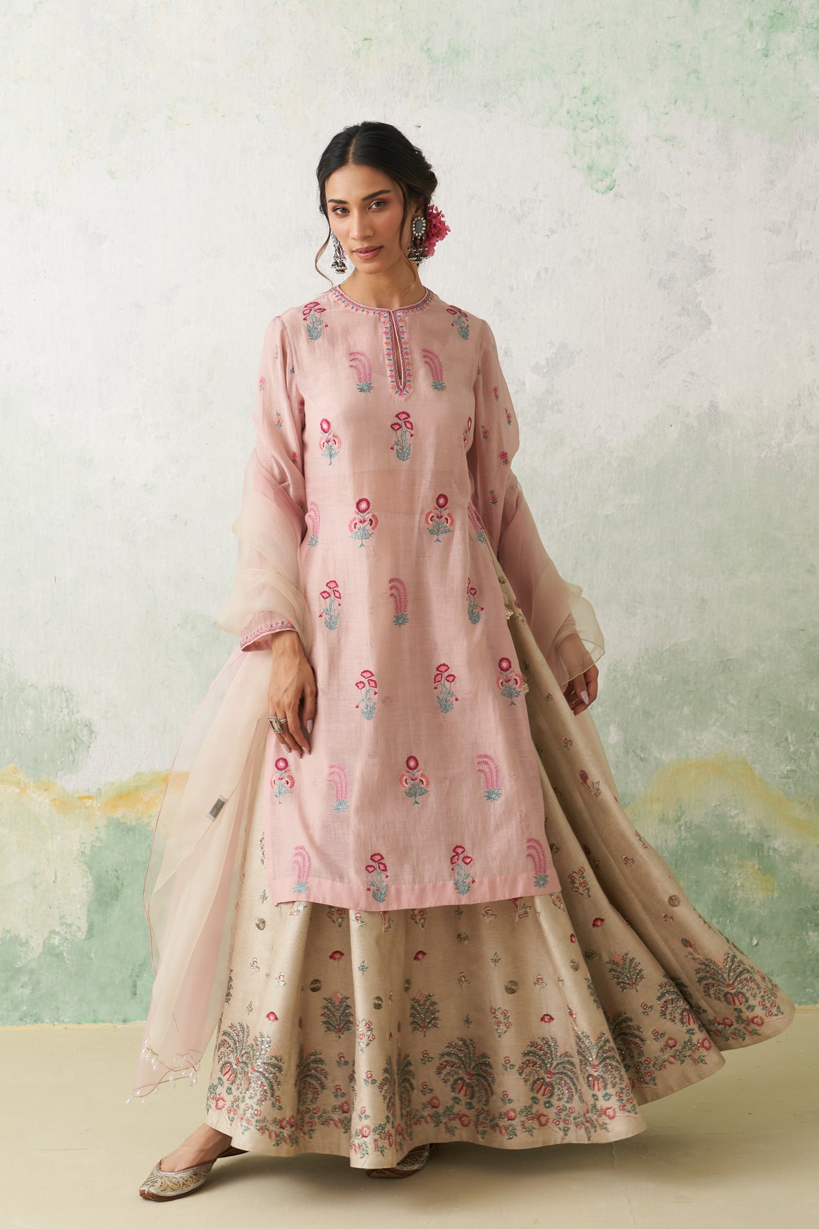 Kashmiri Emb. Lehenga Set
