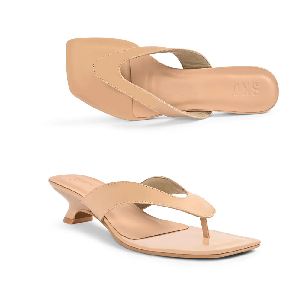 Lana Beige Patent Heel