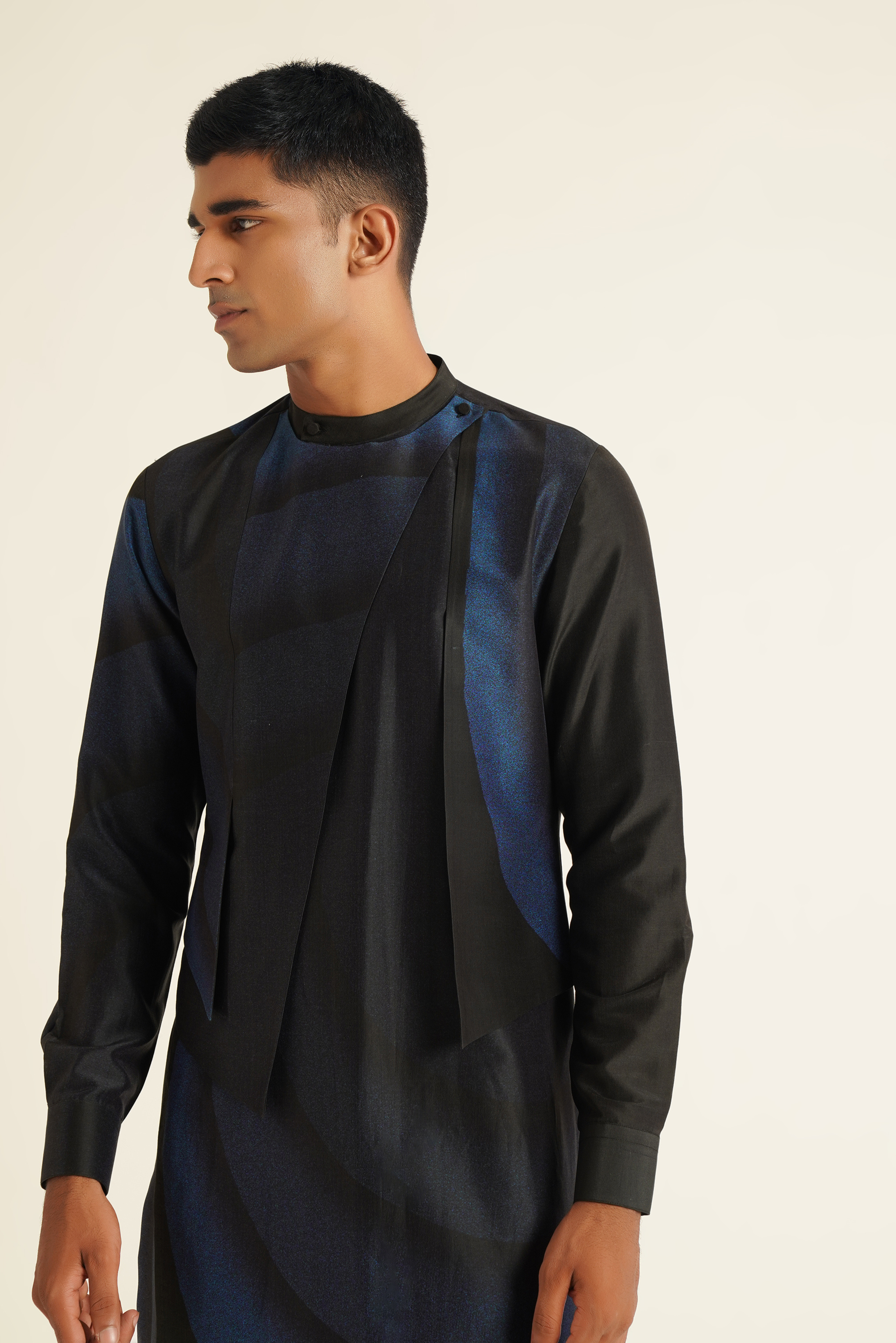 Printed Hybrid Kurta Set