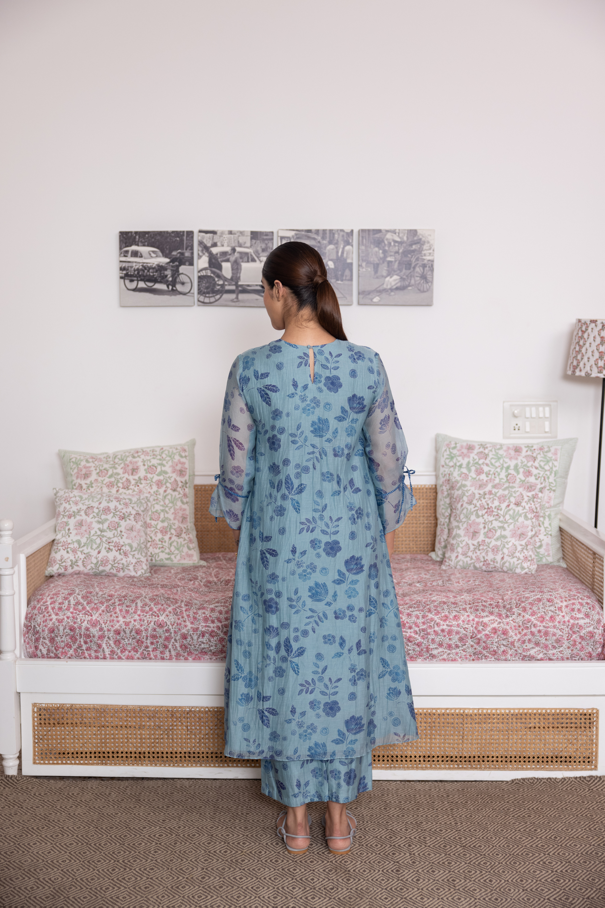 Azure Floral Printed Co-ord Set
