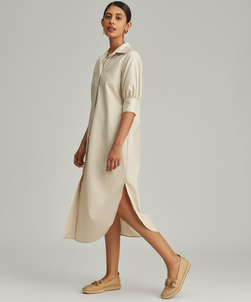 Egyptian Cotton Long Shirt Dress