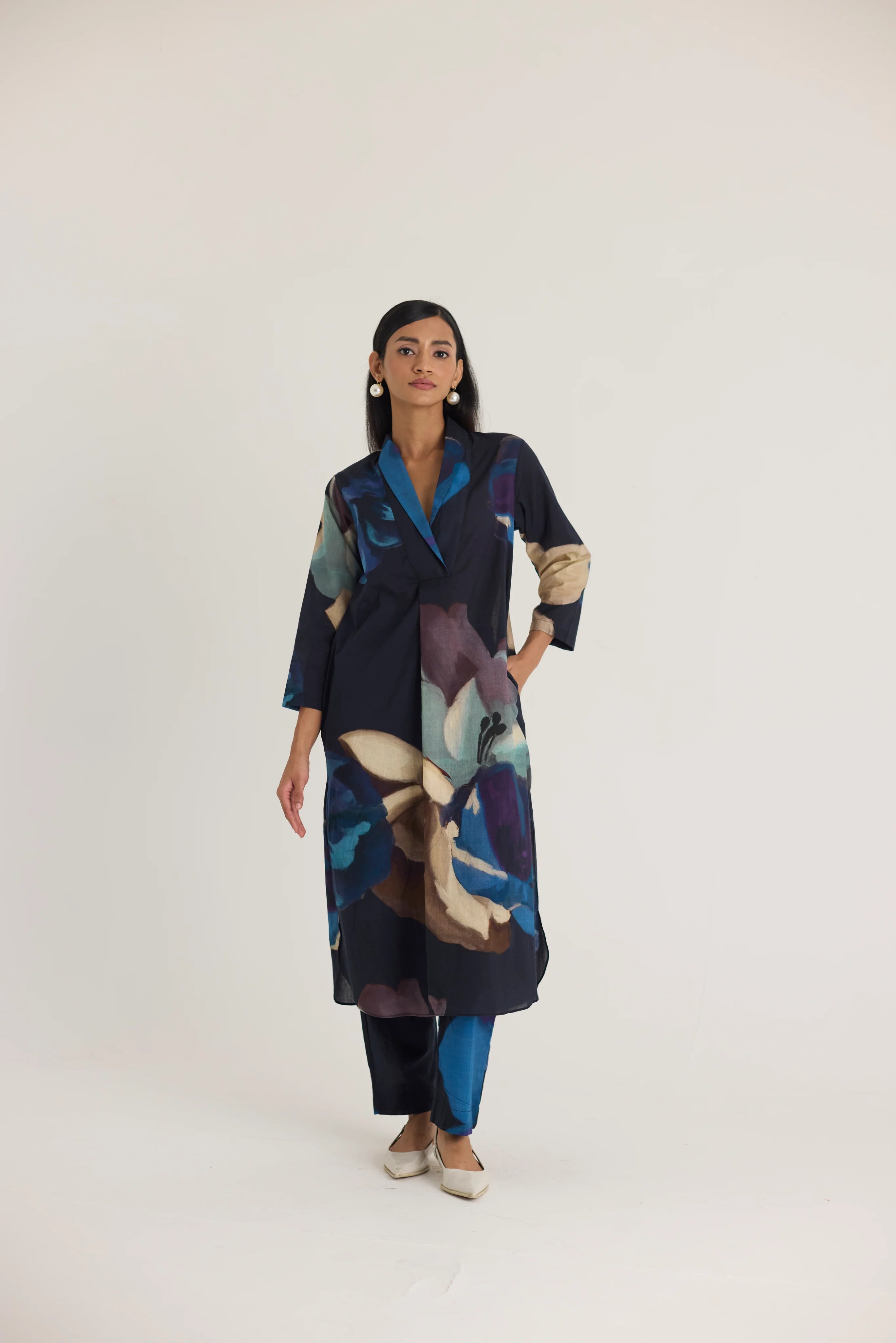 Rocco Shawl Collar Kurta Set