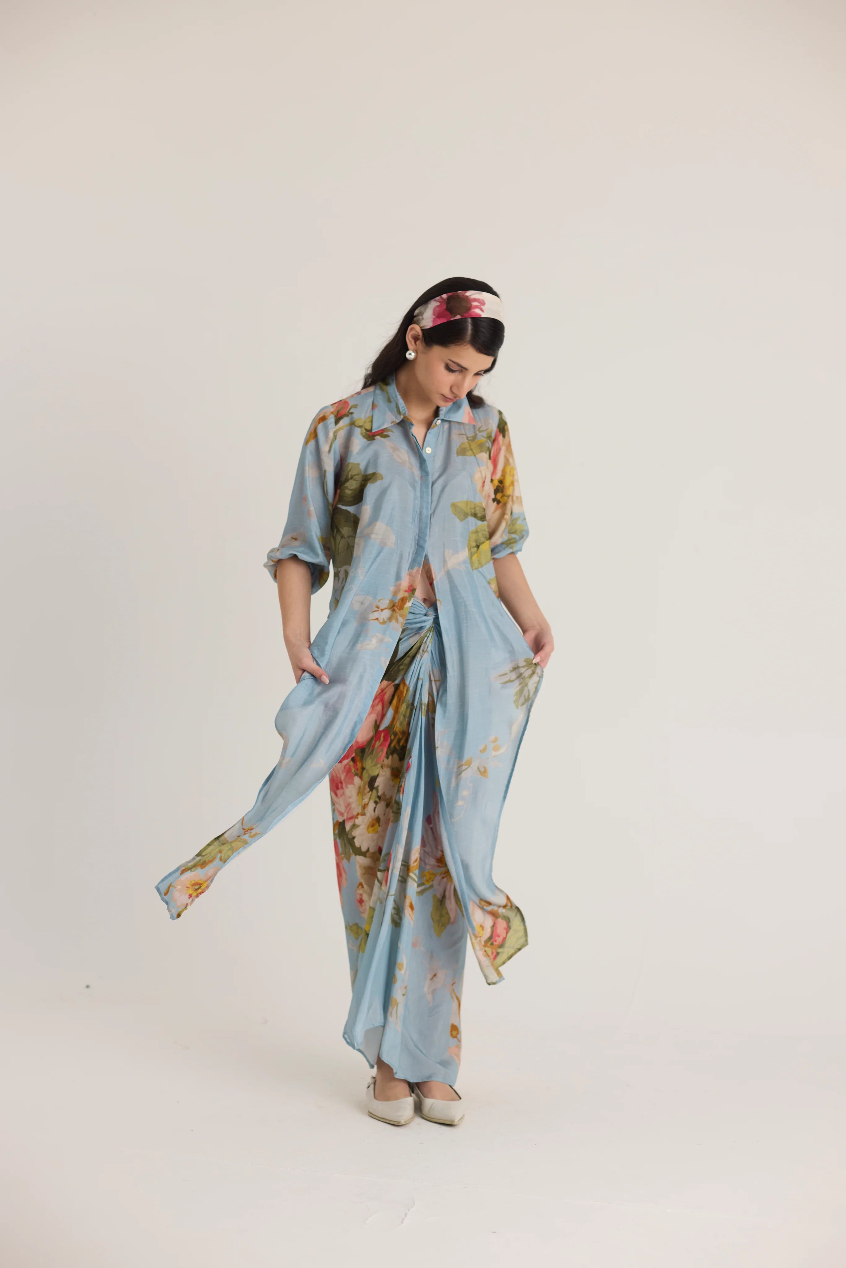 Taffy Tie-up Top & Skirt Set