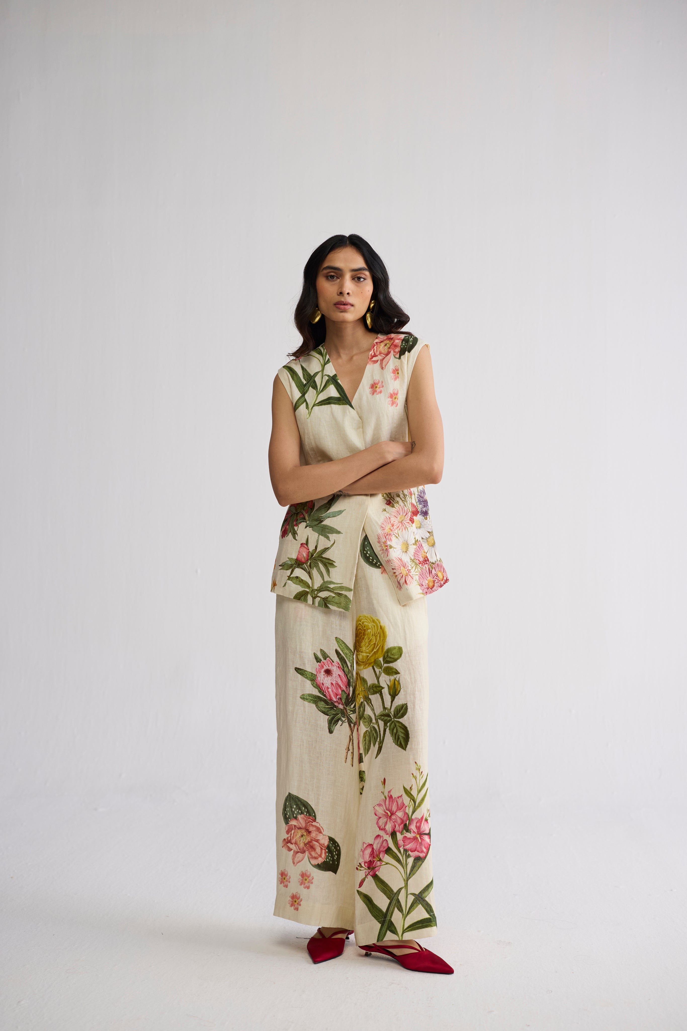 Primavera Panelled Waistcoat & Pants Set