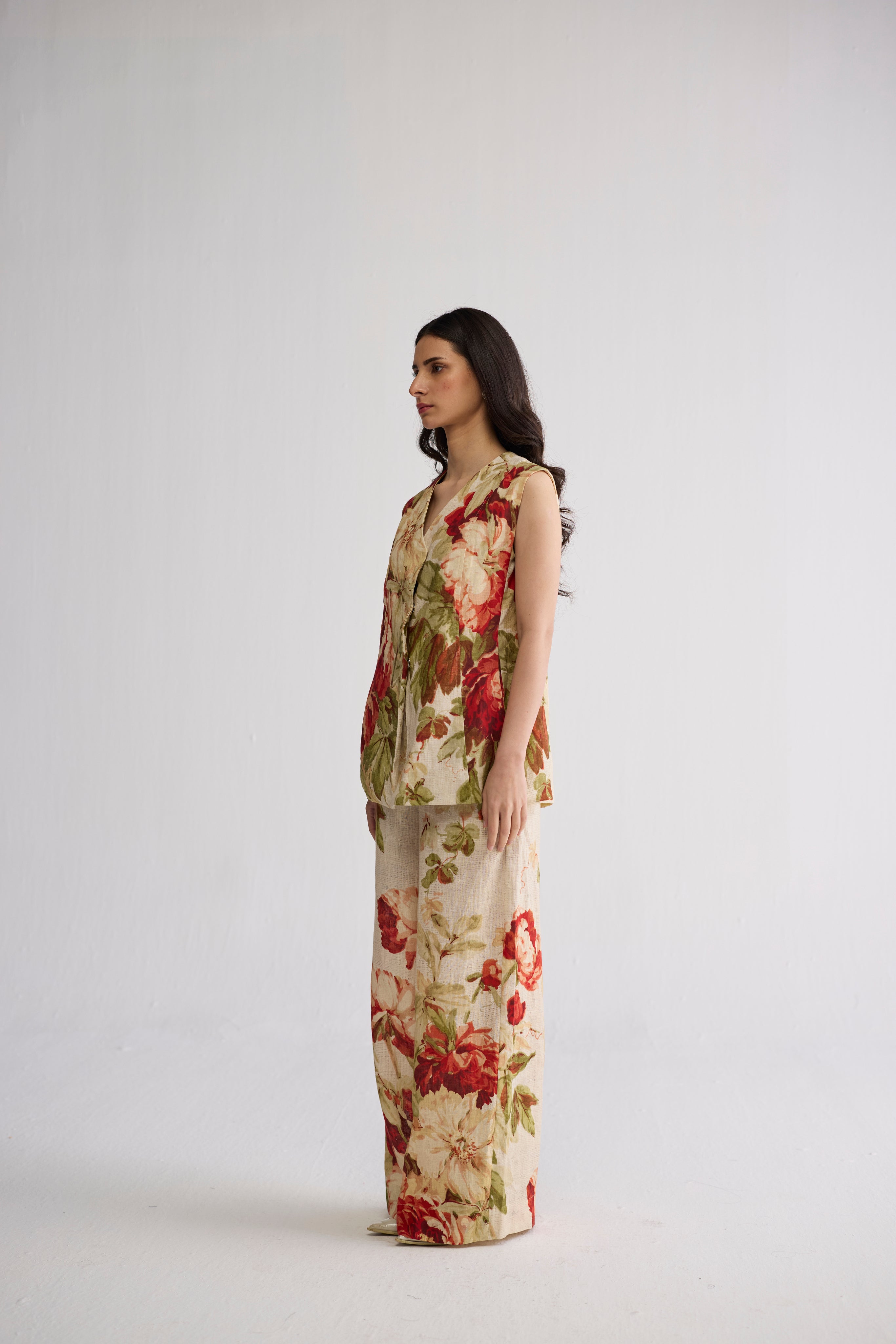 Sama Panelled Waistcoat & Pants Set