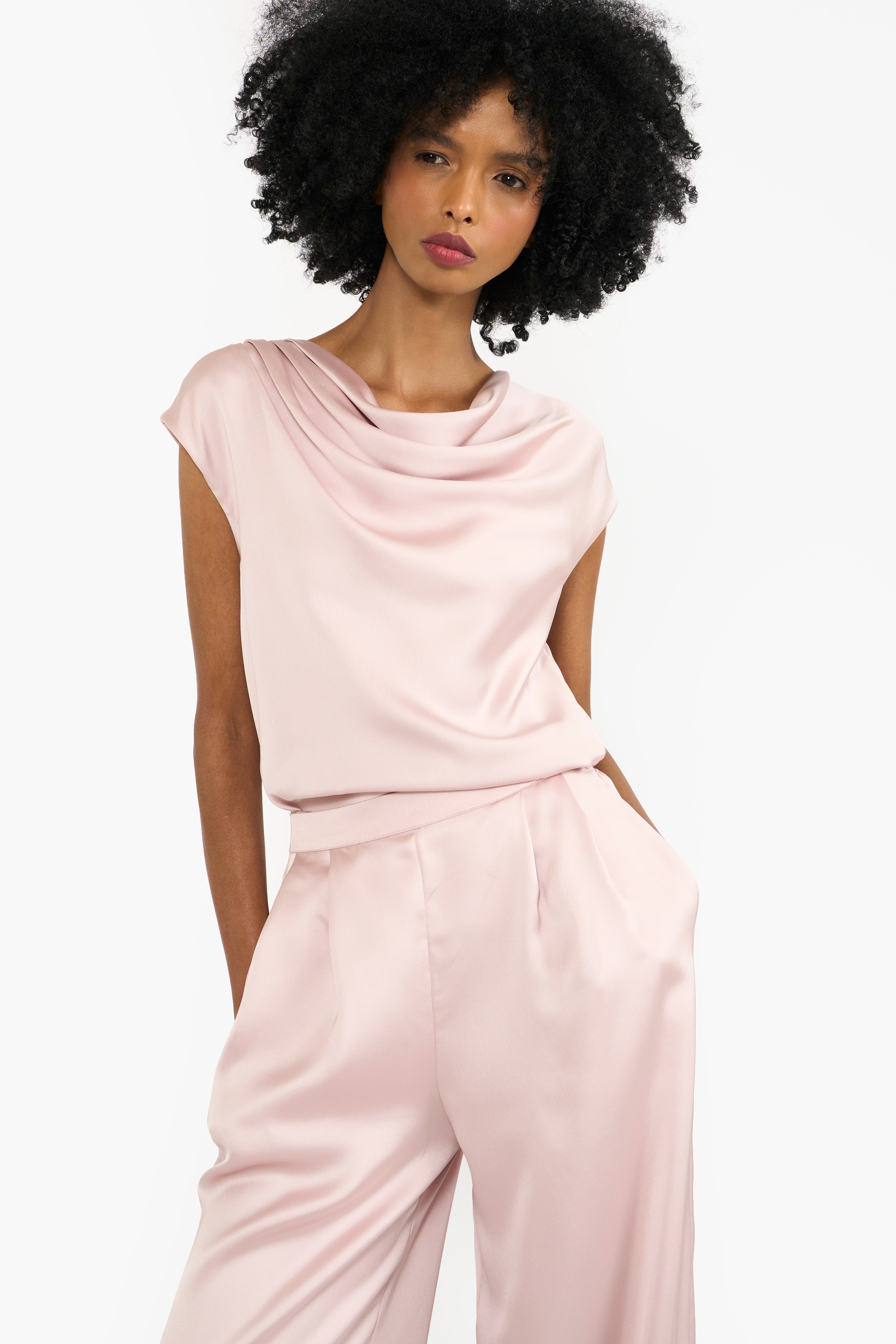 Cowl Draped Co-ord Set