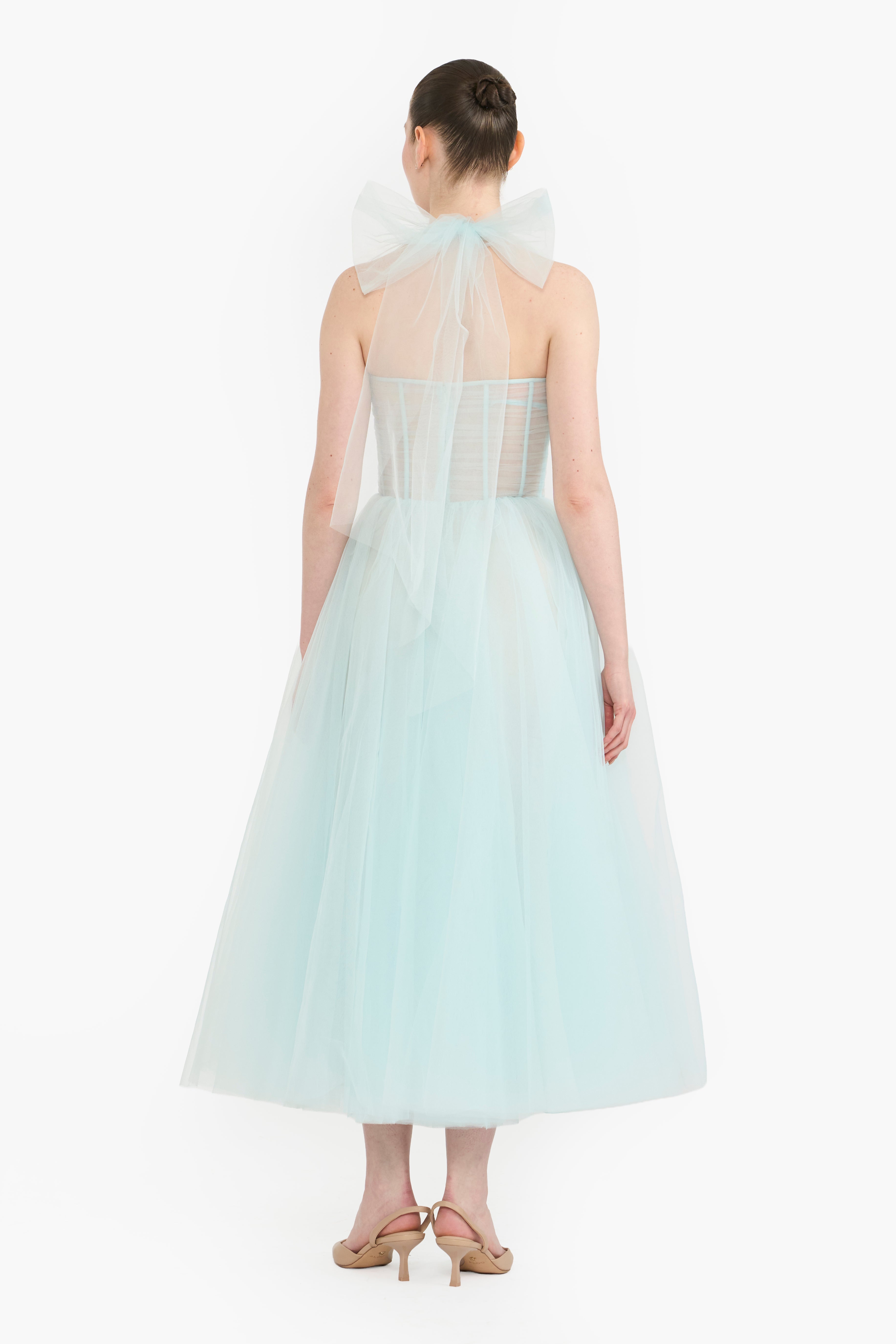 Halter Neck Tulle Midi