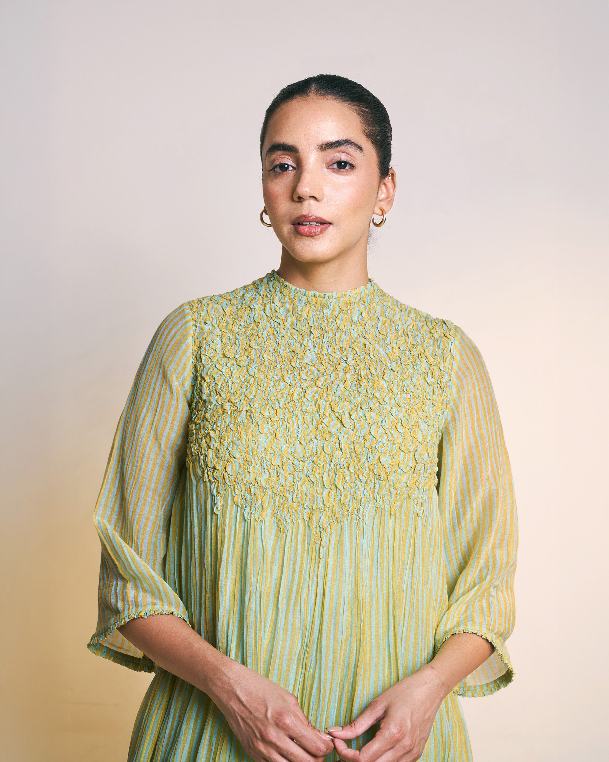 Yellow Striped Sianne Dress