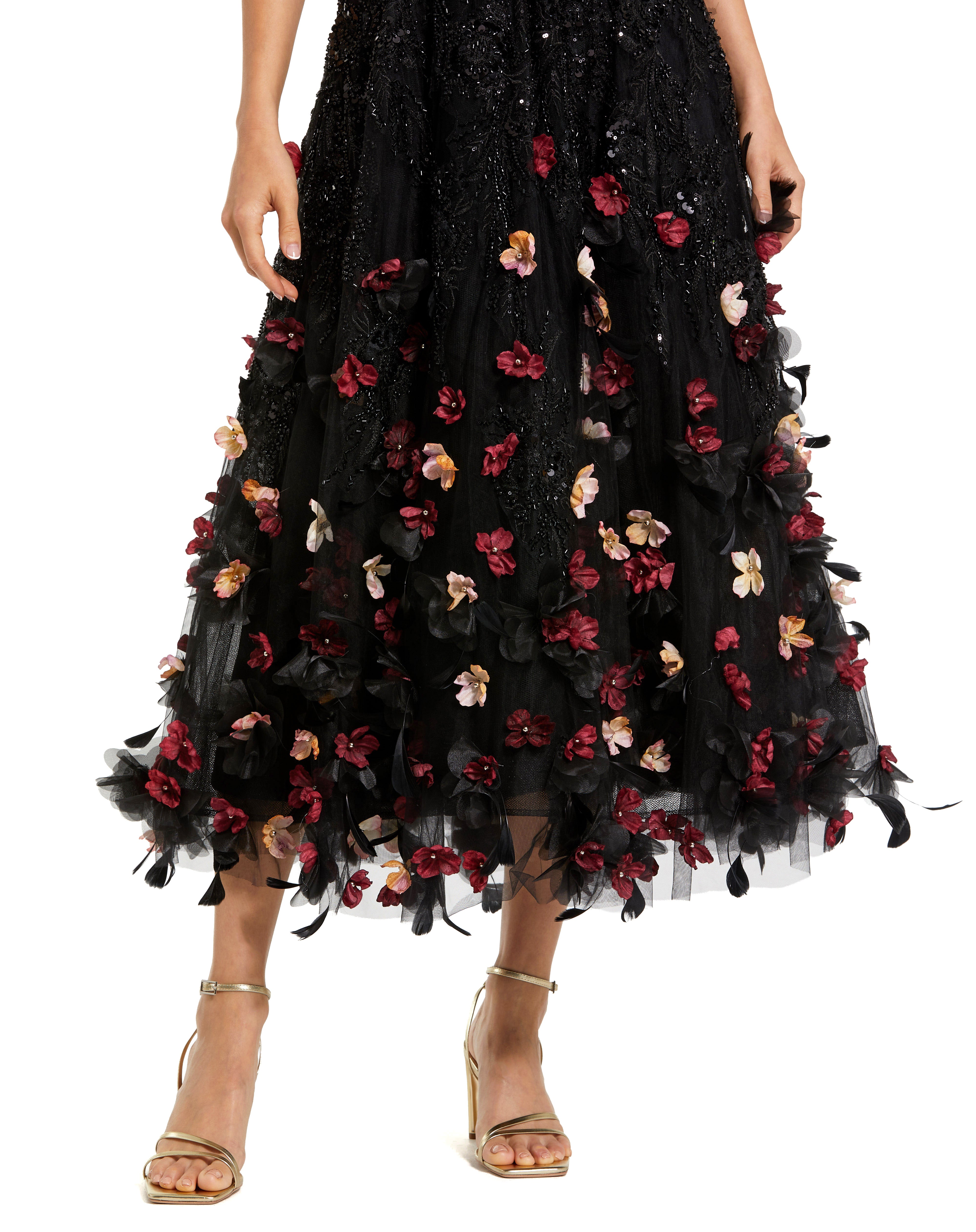 Scoop Neckline With Sleeveless Bodice Dress