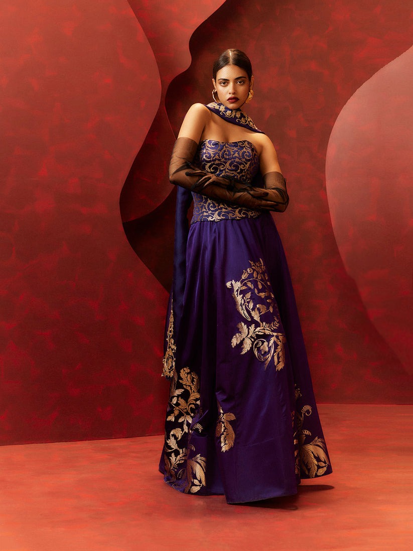 The 'stay With Me' Lehenga In Purple