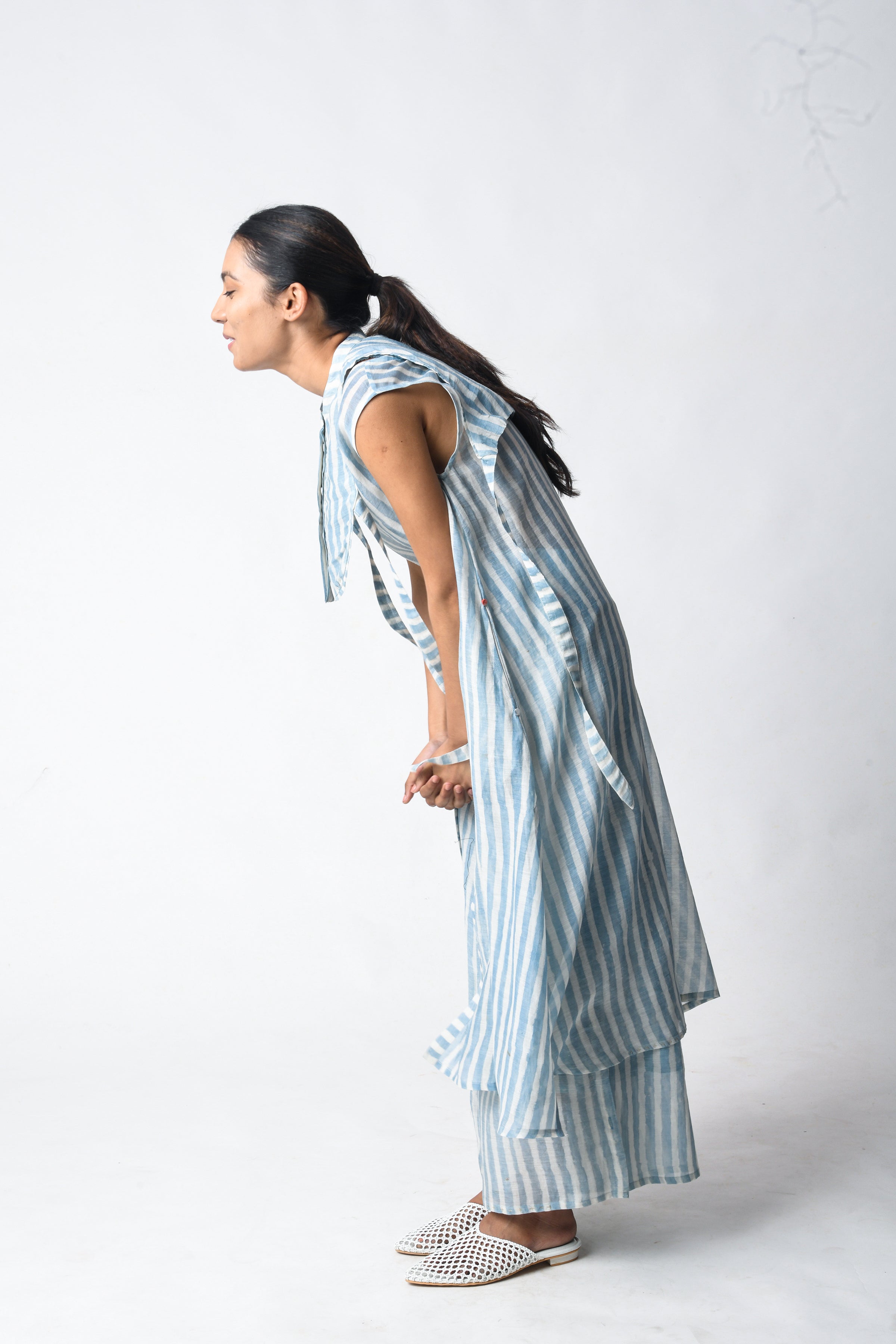 Slit Tunic Sky Set