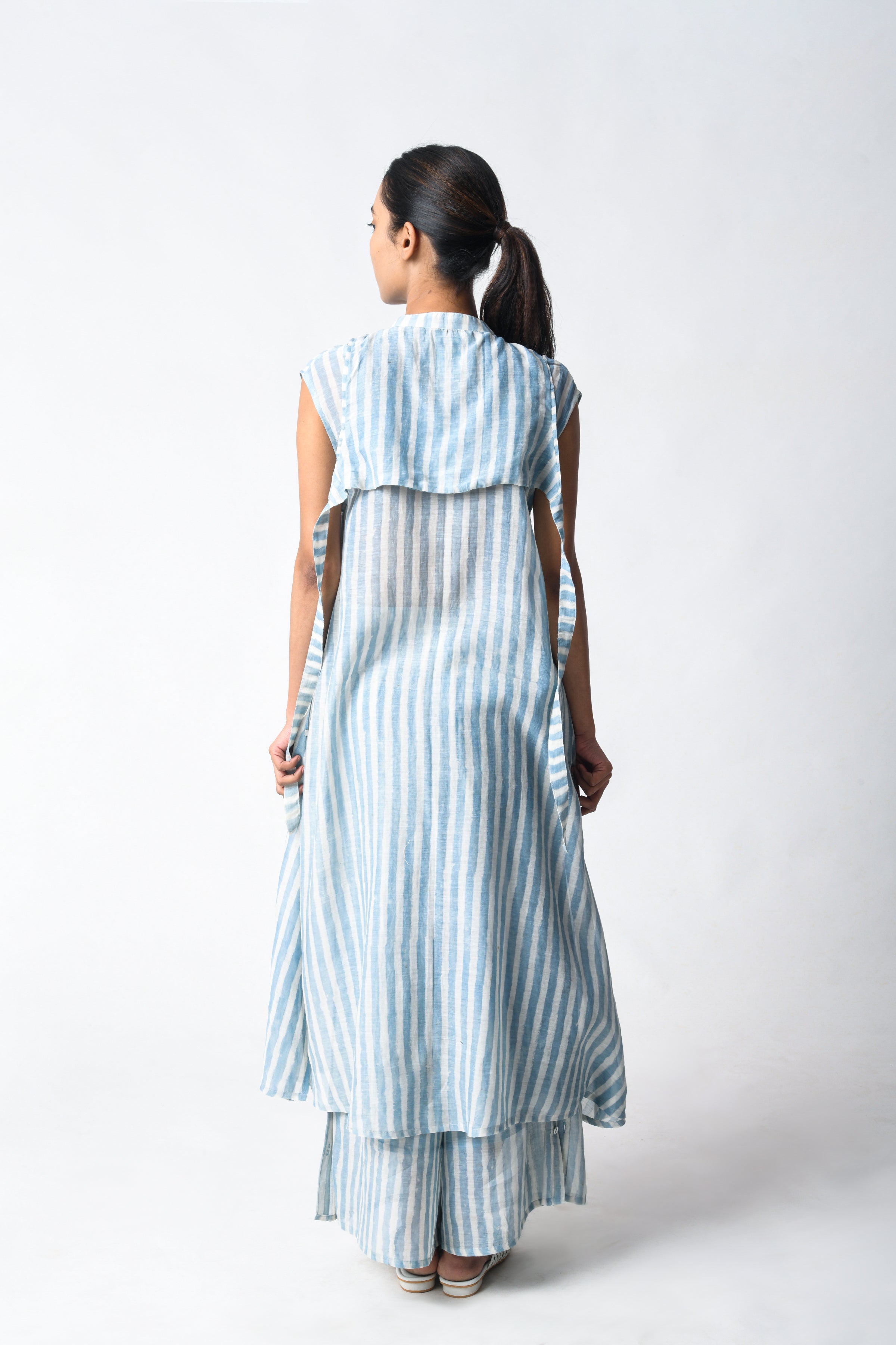 Slit Tunic Sky Set