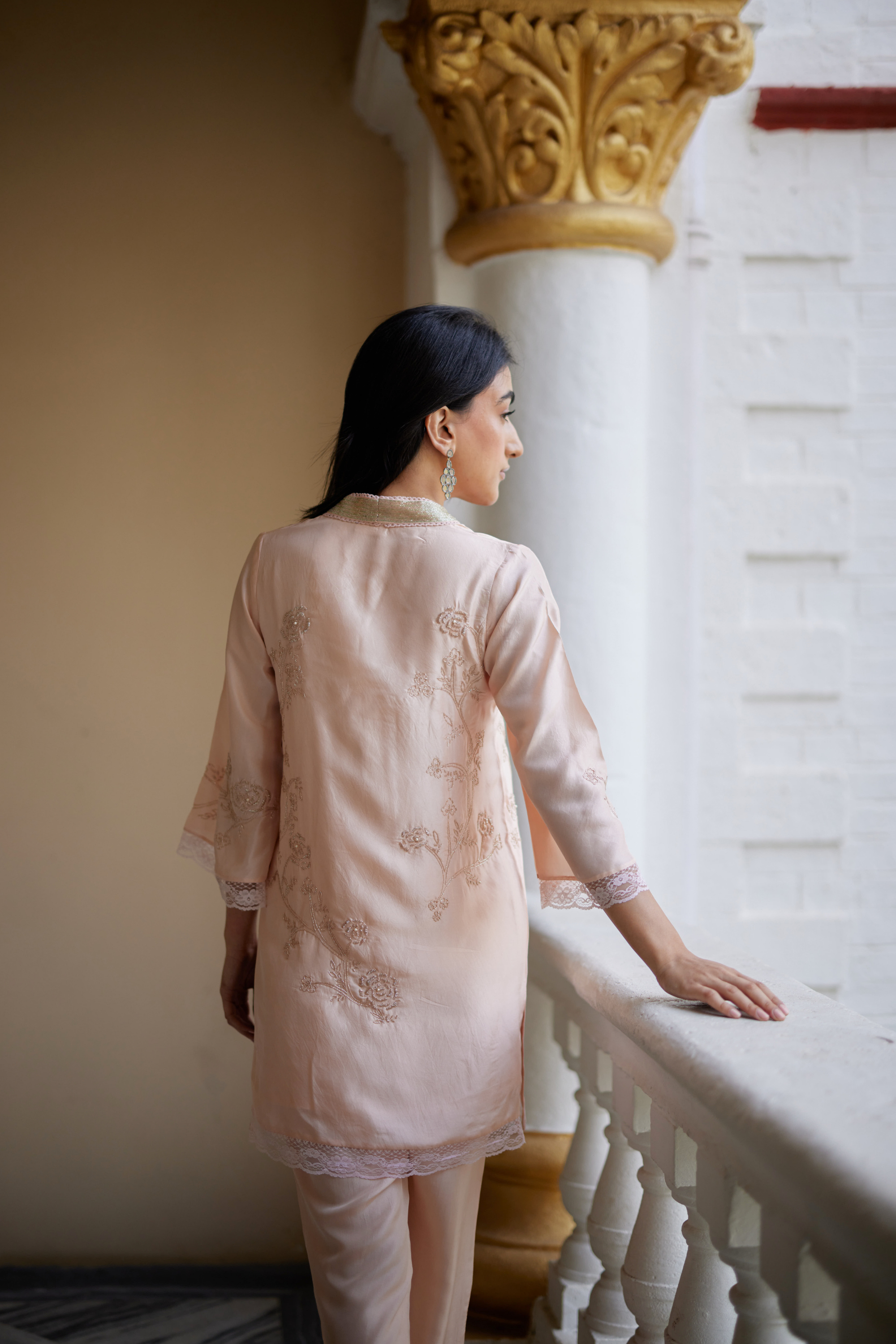 Pale Peach Kurta Set
