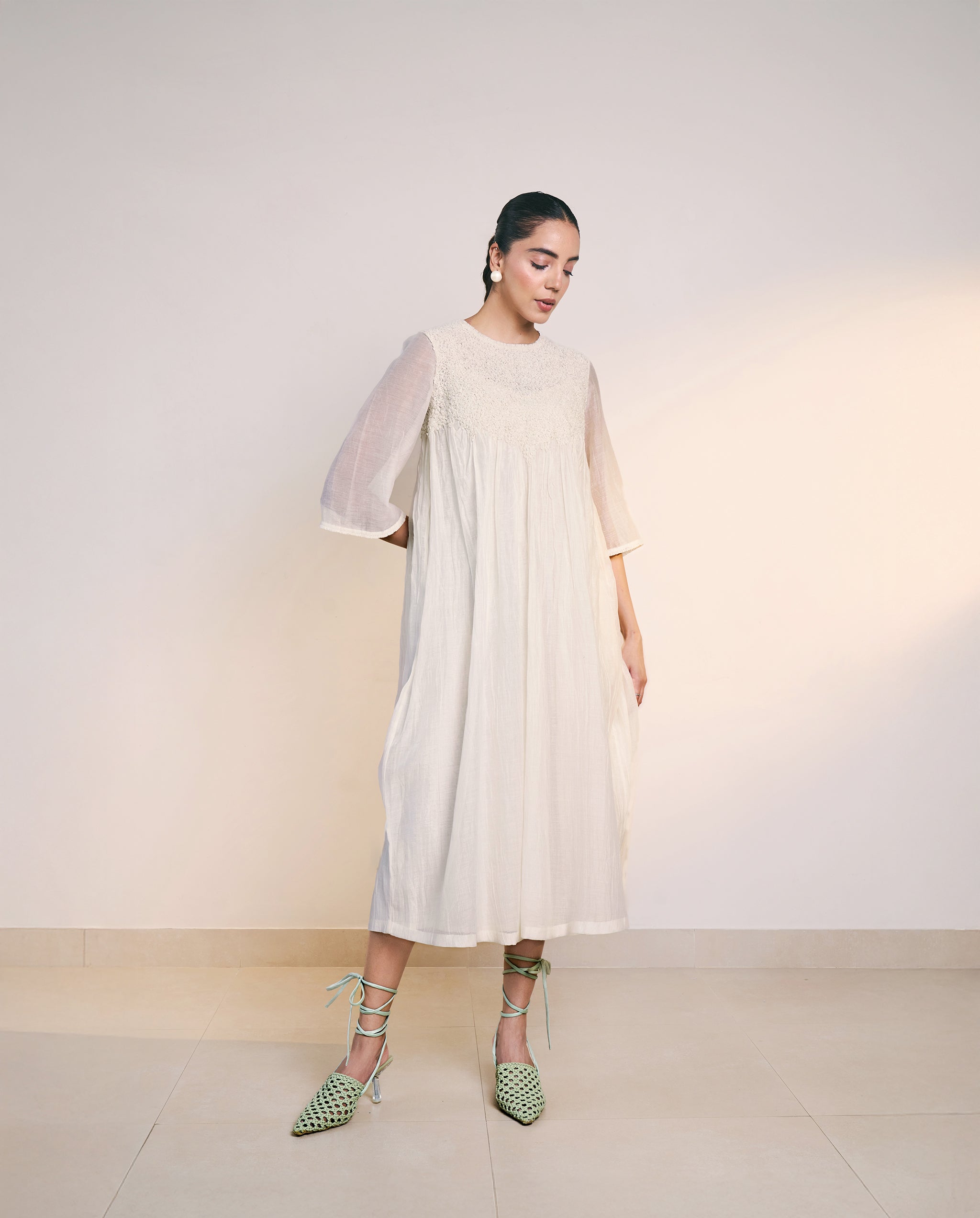 Off White Garden Dress