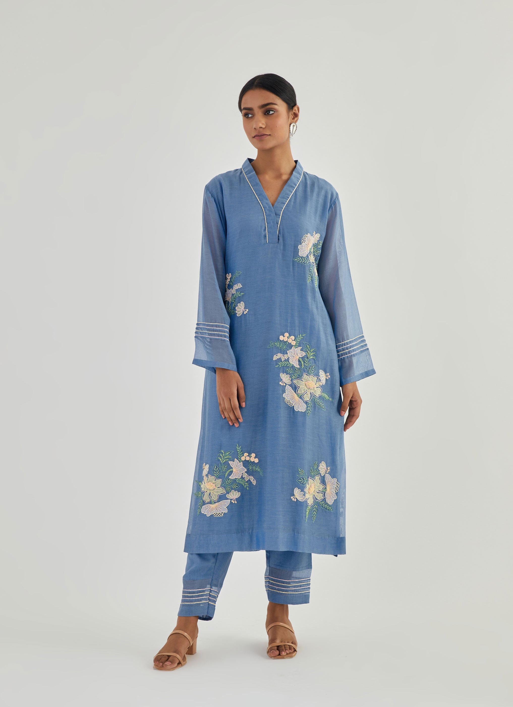 Guler Blue Kurta Set