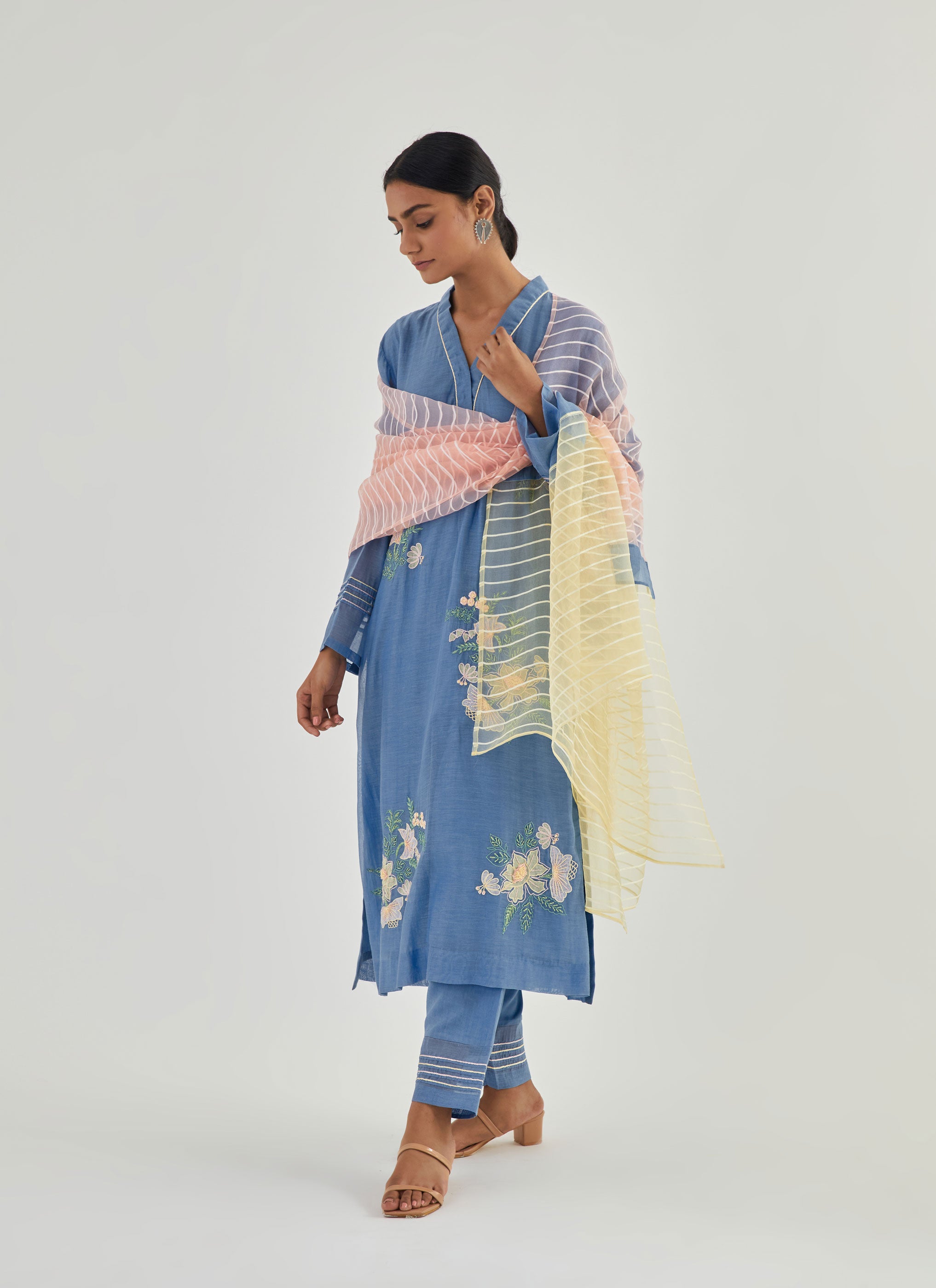 Guler Blue Kurta Set