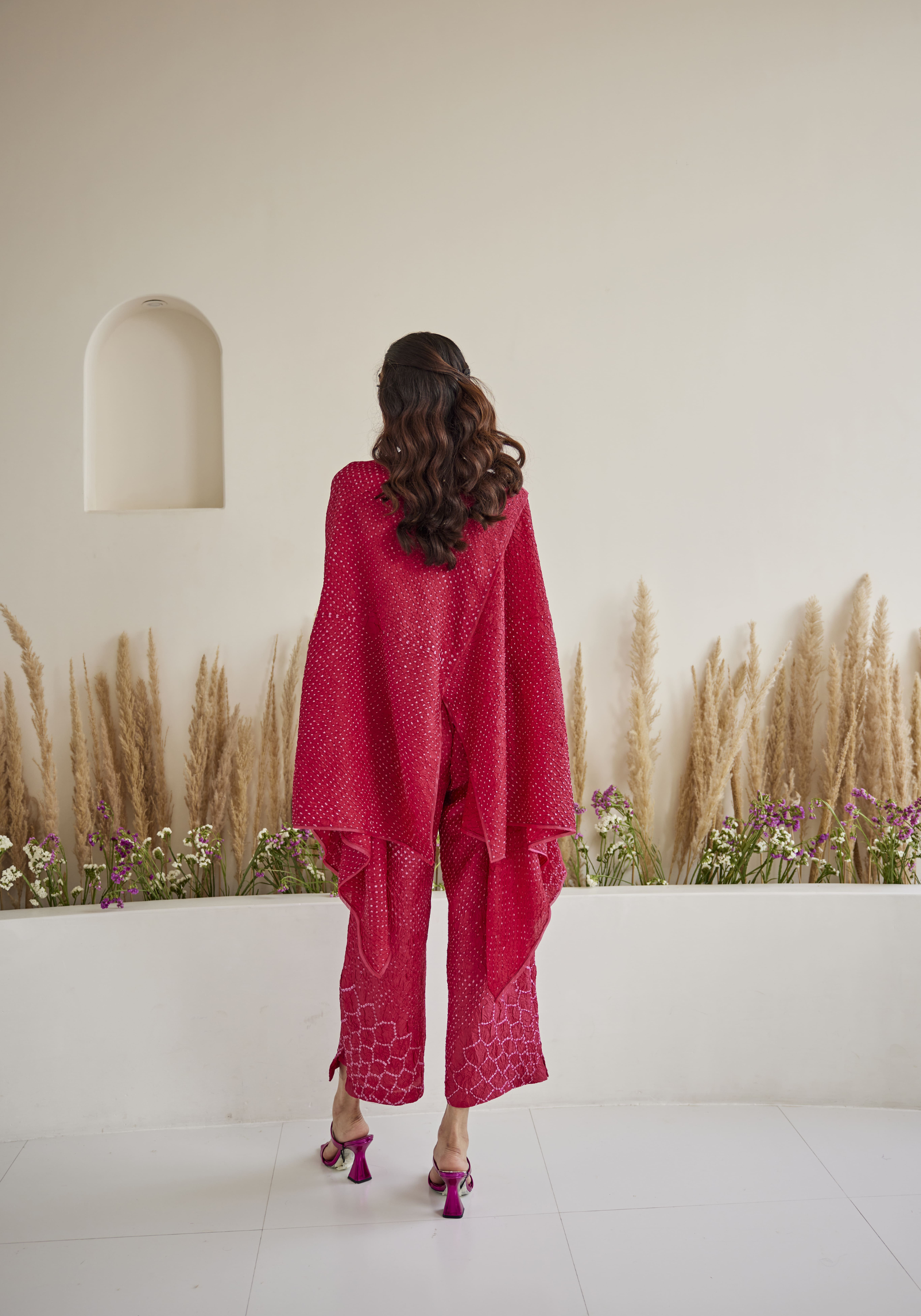 Artisanal Bandhani Pocket Cape Top