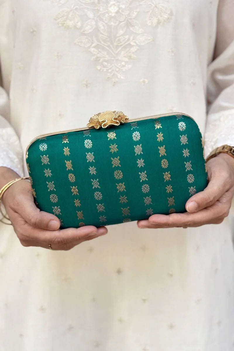 Palki Pure Kanchi Silk Clutch