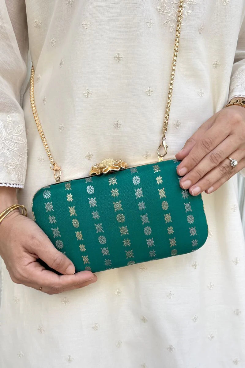 Palki Pure Kanchi Silk Clutch