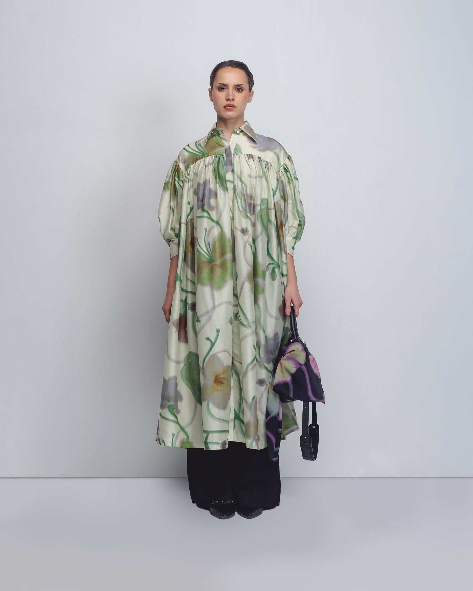 Paron Print Drop Shirt Dress