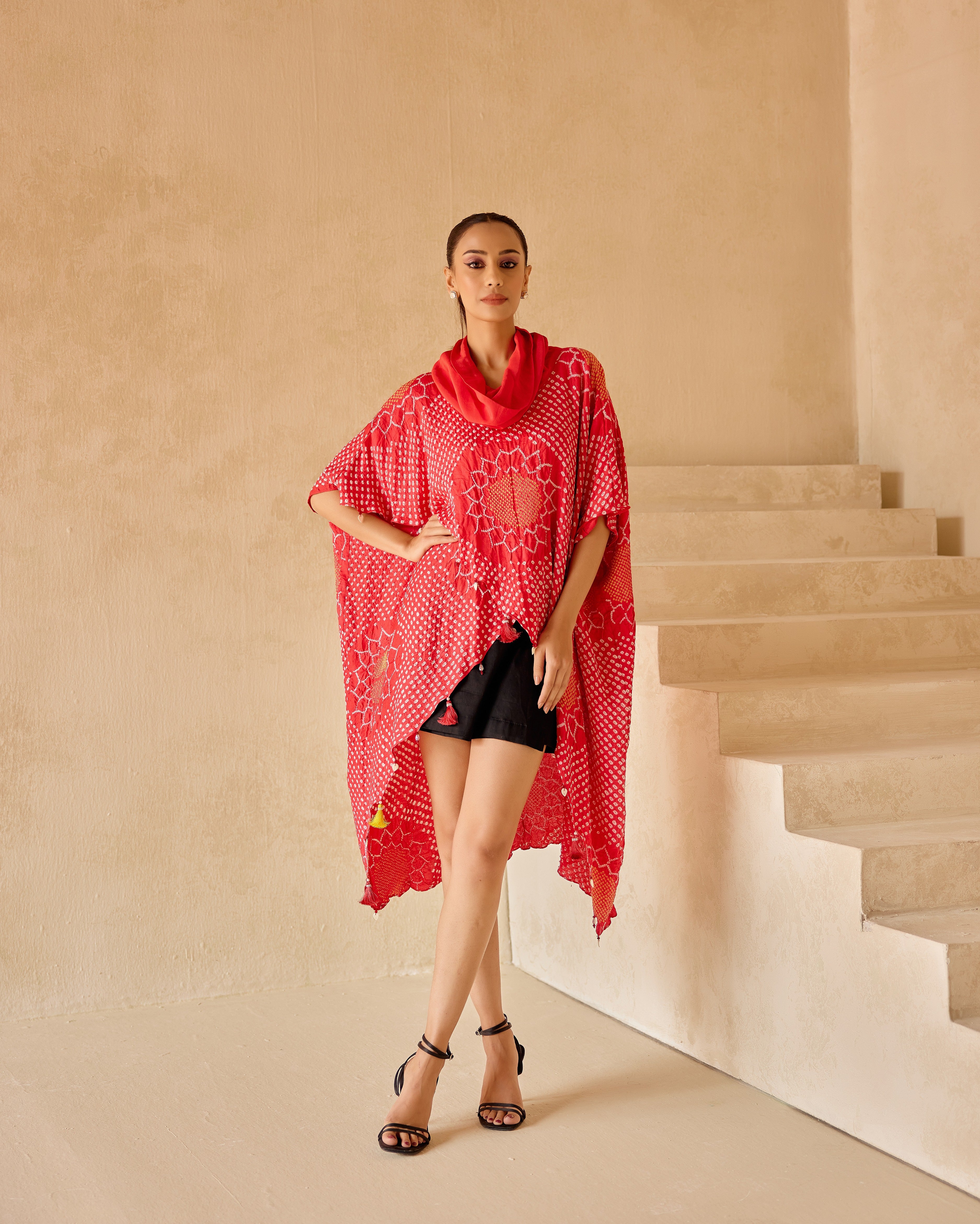 Cowl Neck Overlap Cape