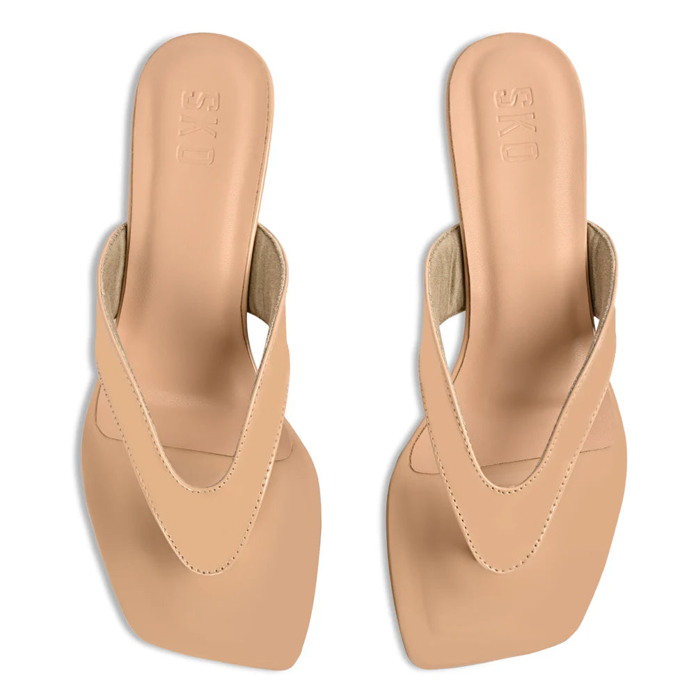 Lana Beige Patent Heel