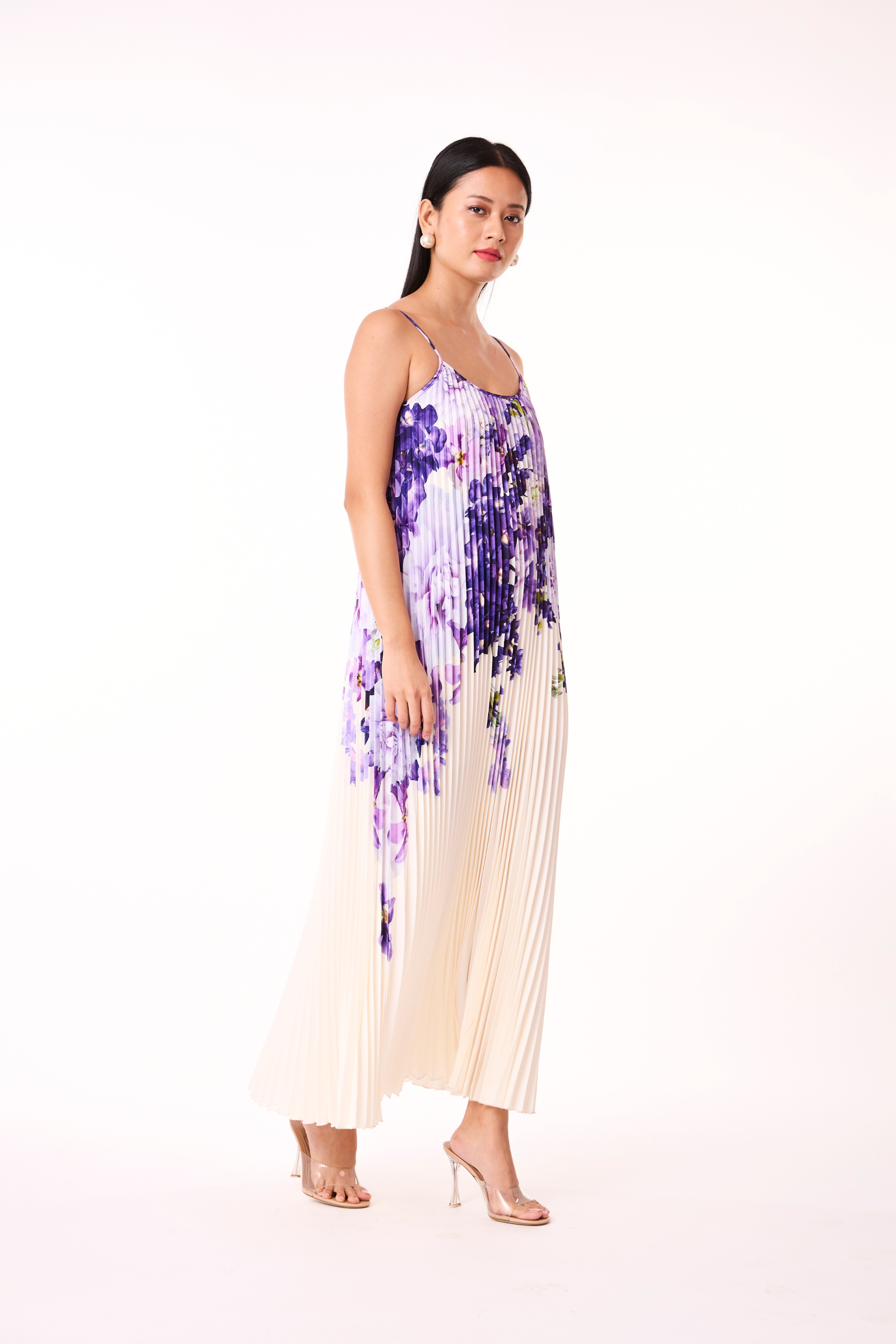 Olivia Floral Slip Dress - Cream