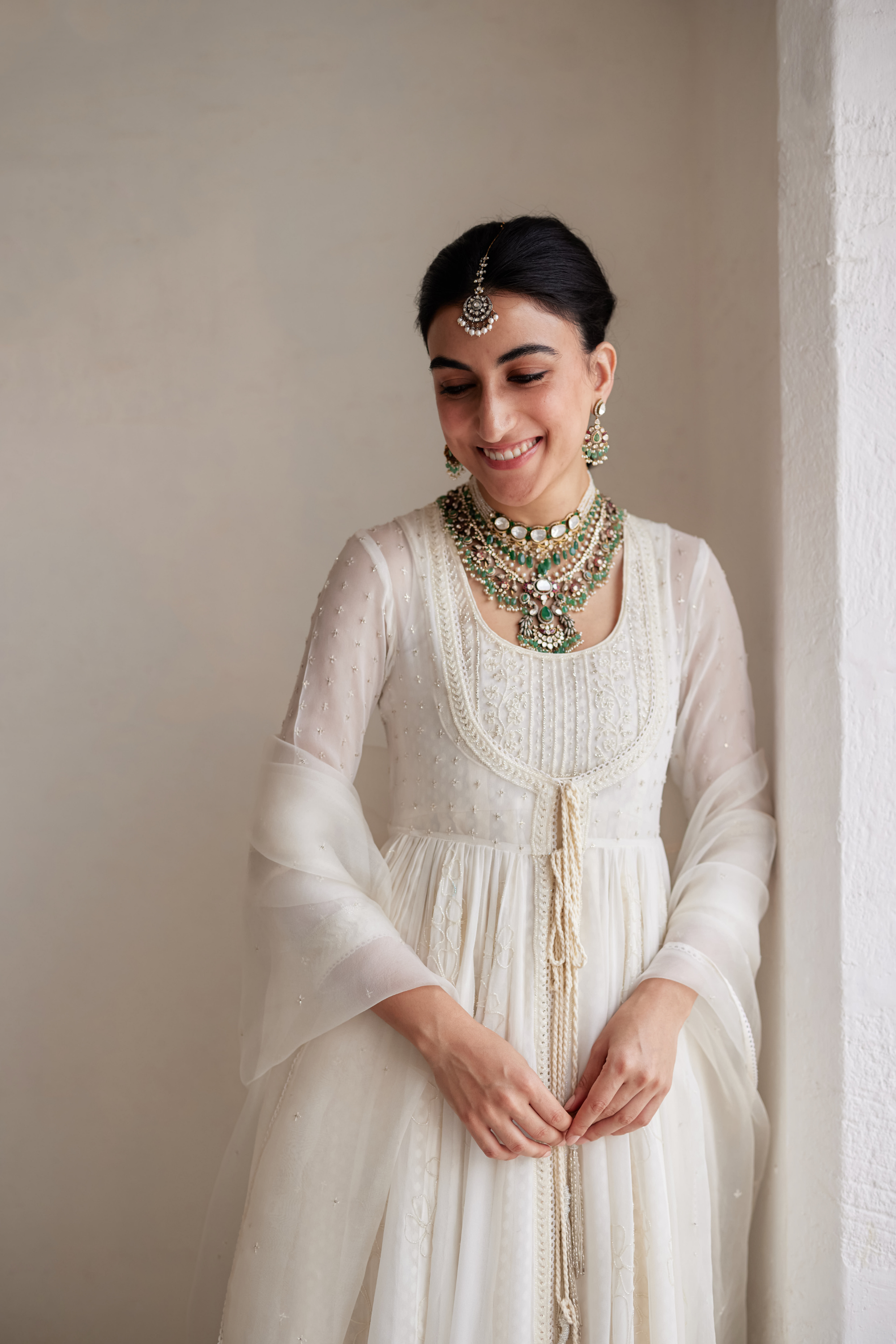 Ivory Anarkali Set