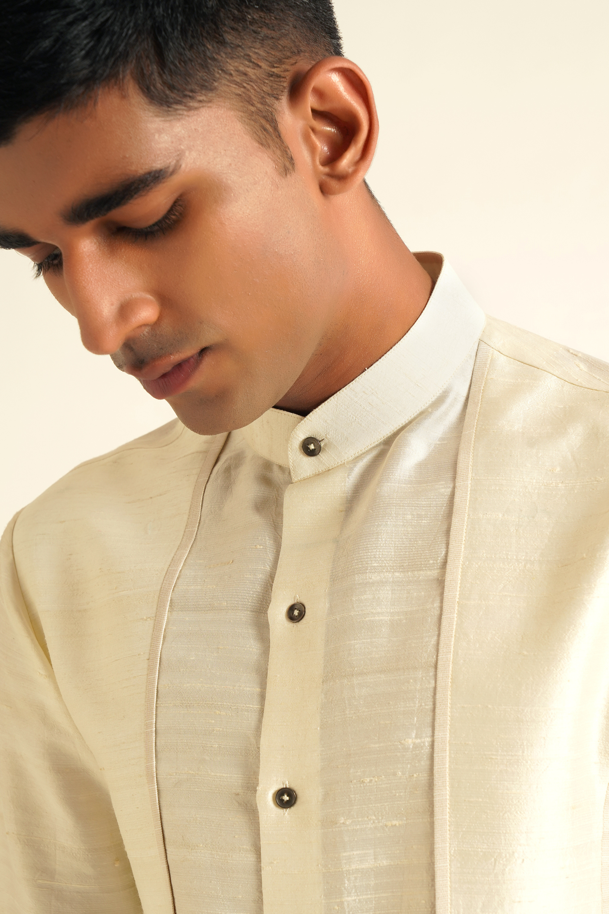 Front Open Double Panel Kurta Set