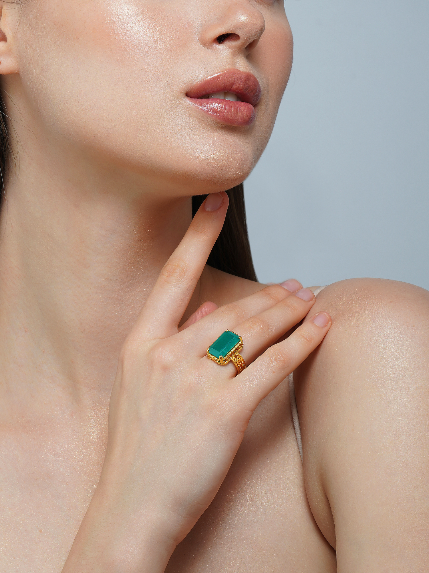Style Never Fades Green Onyx Ring