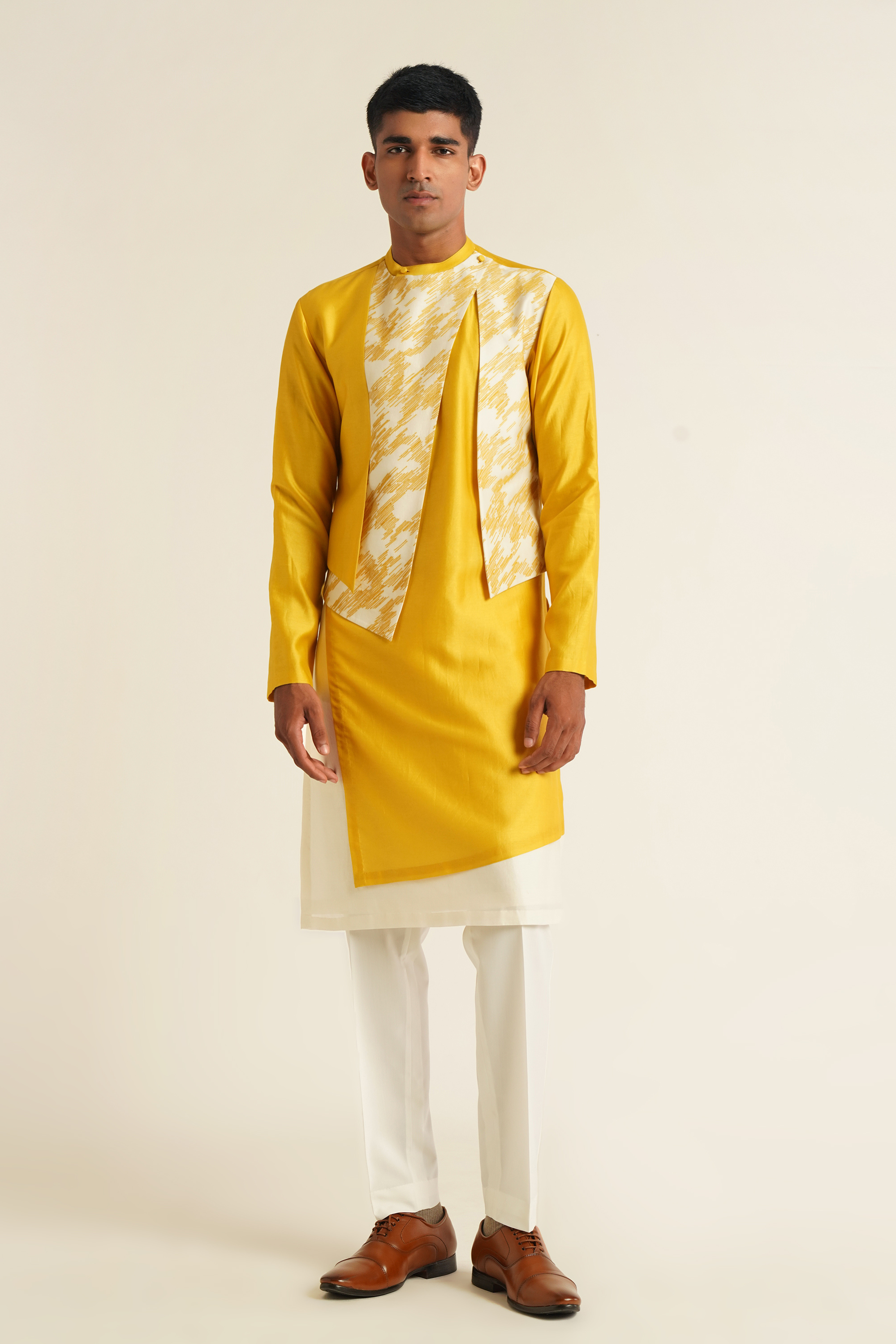 Embroidered Hybrid Kurta Set