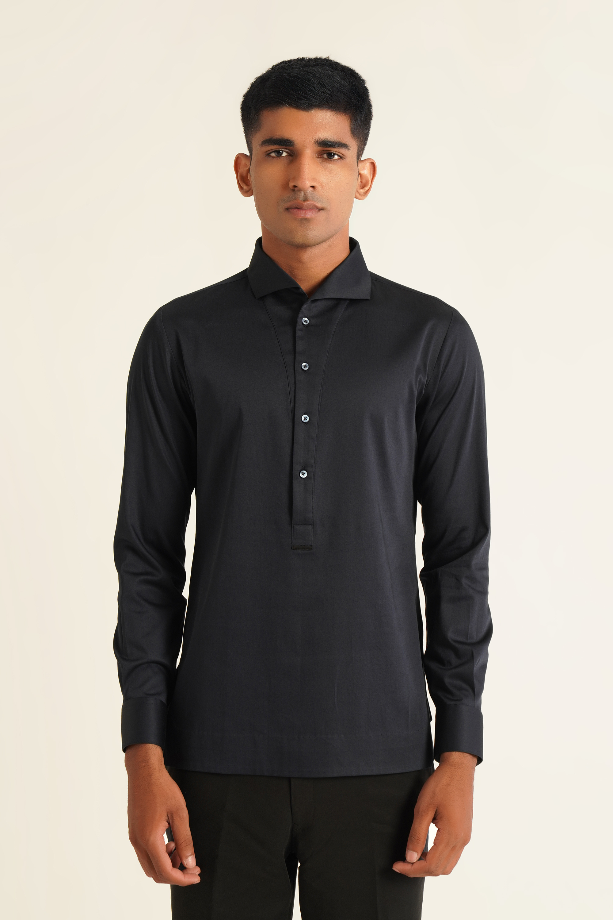 Seamless Collar Kurta Shirt