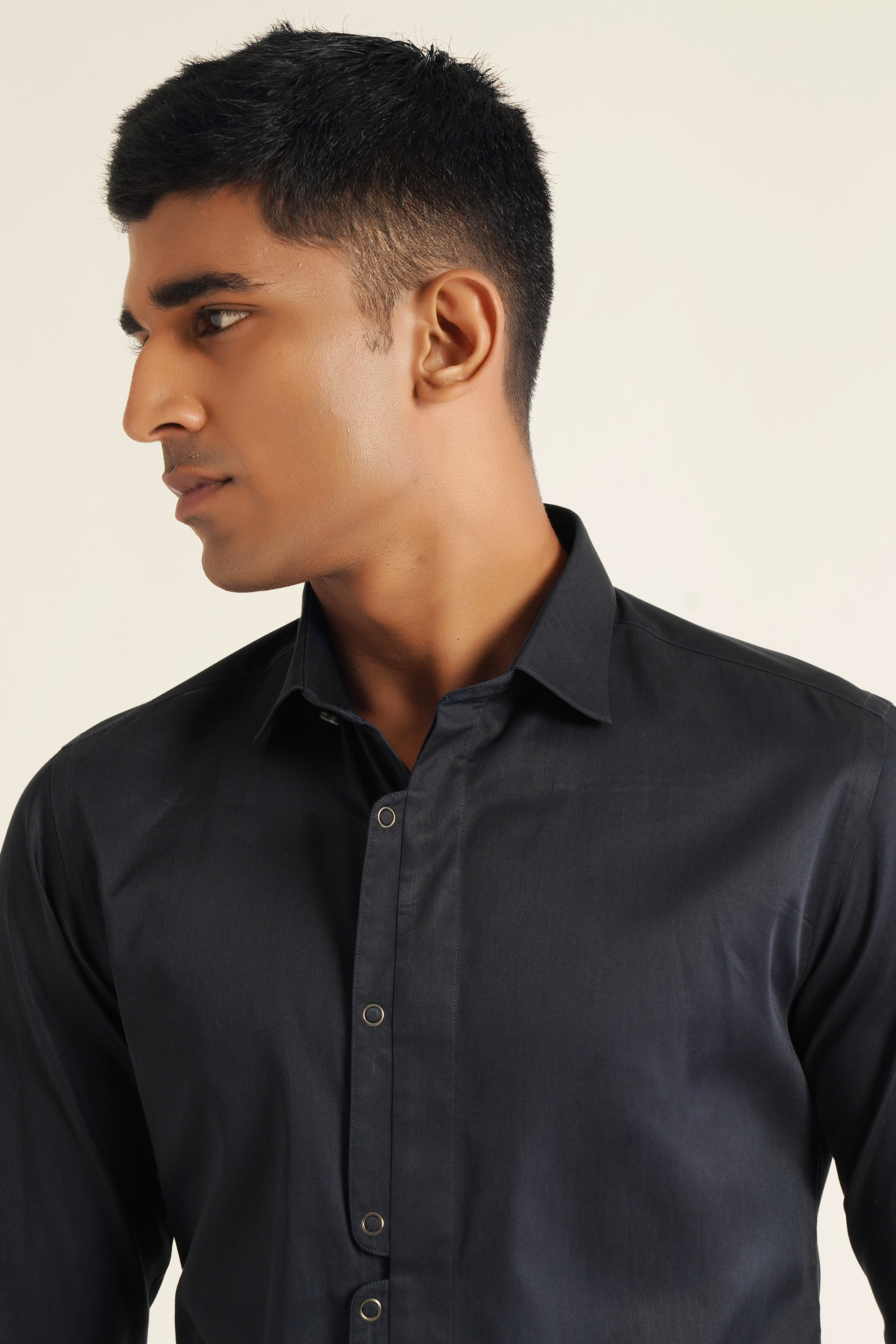 Curved Placket Shirt