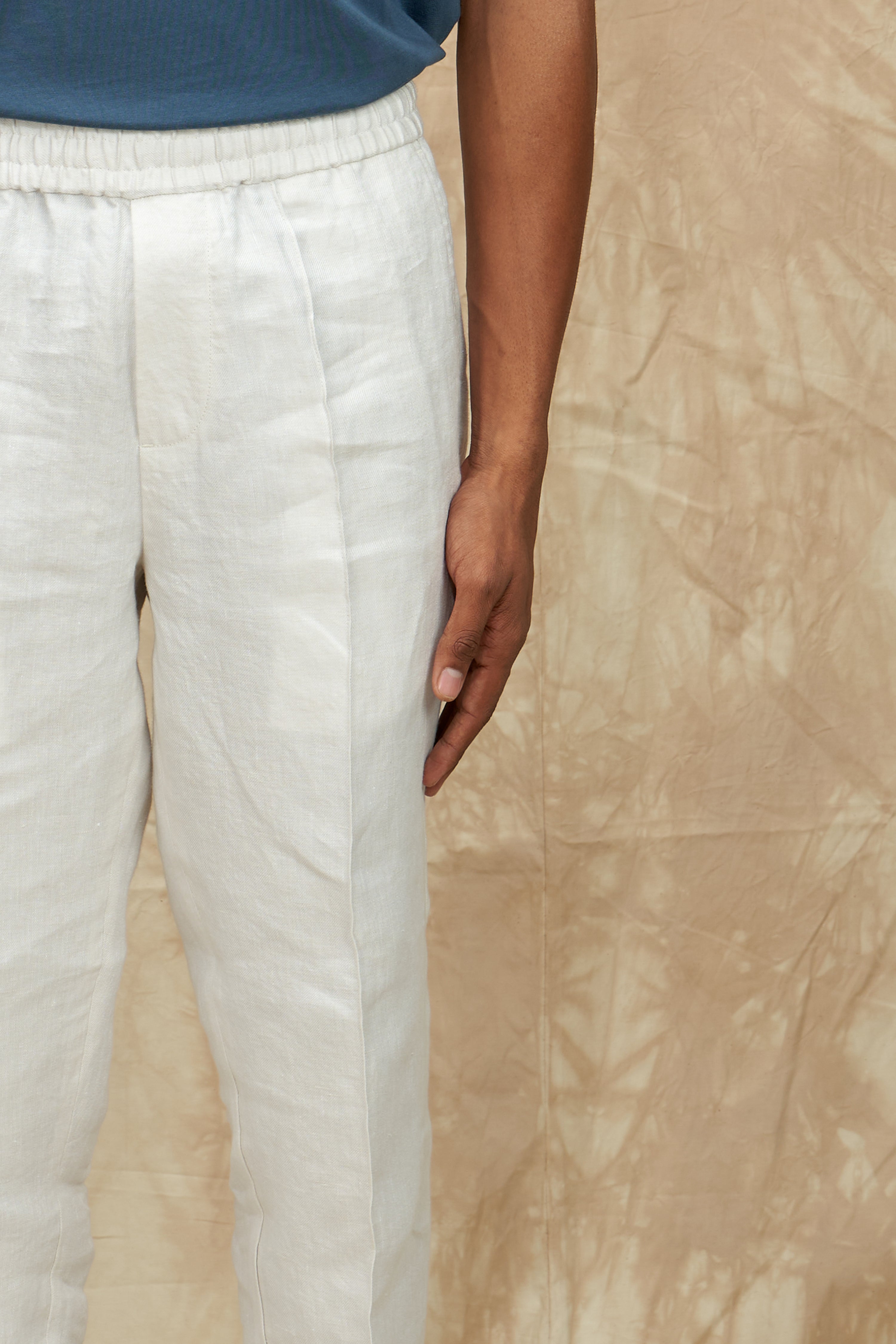 Elasticated Linen Trousers