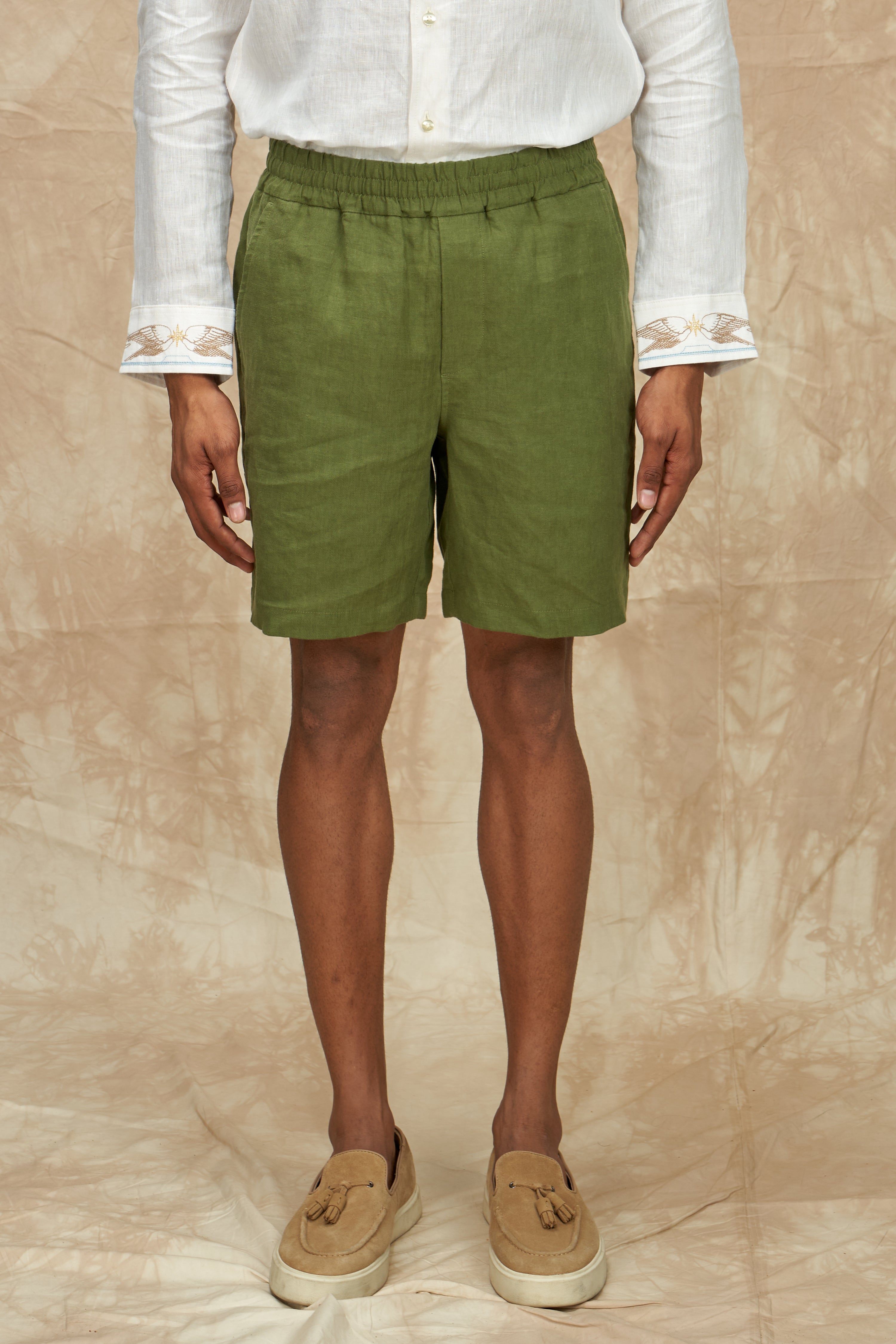 Elasticated Linen Shorts