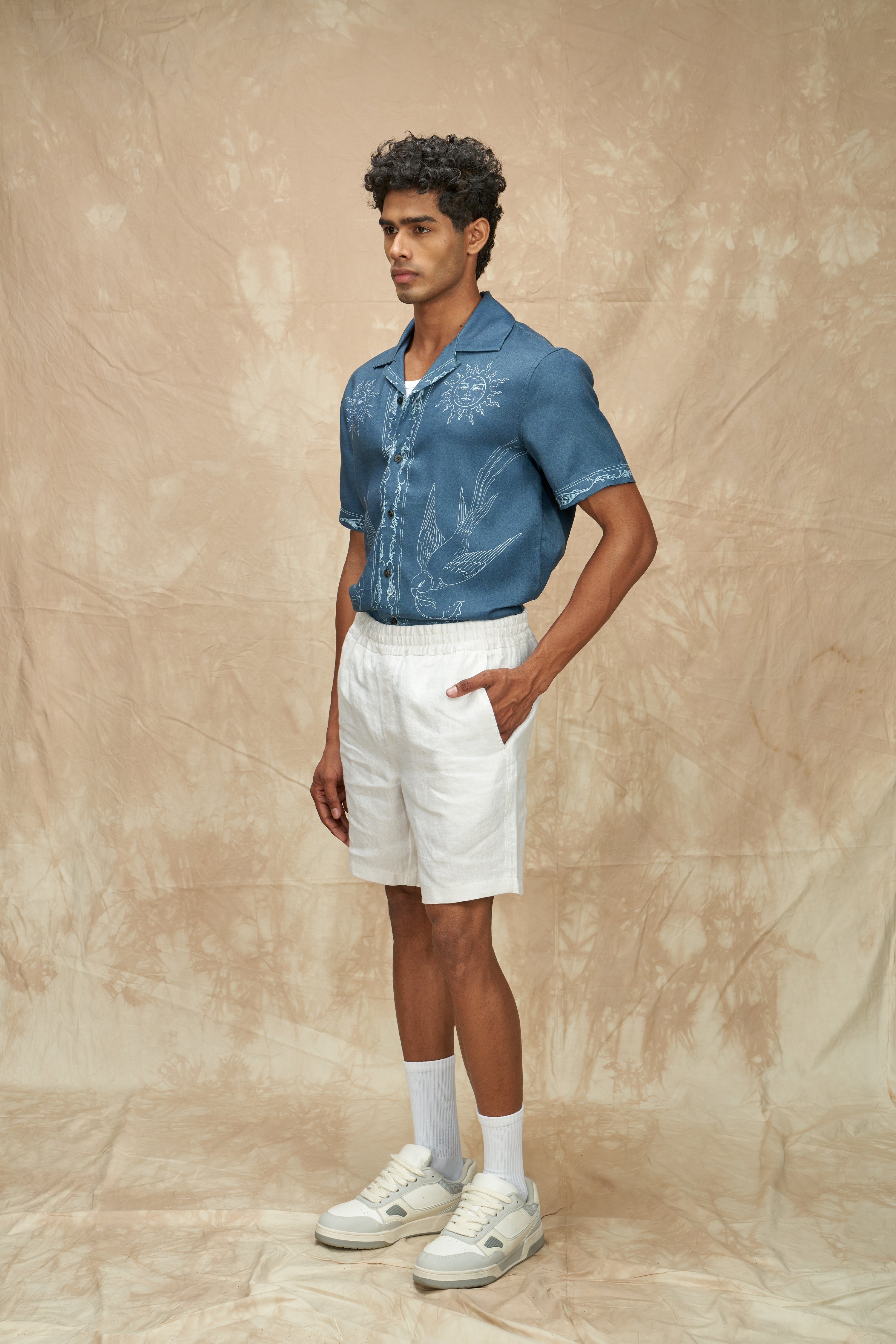 Elasticated Linen Shorts