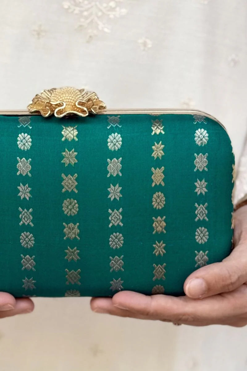 Palki Pure Kanchi Silk Clutch
