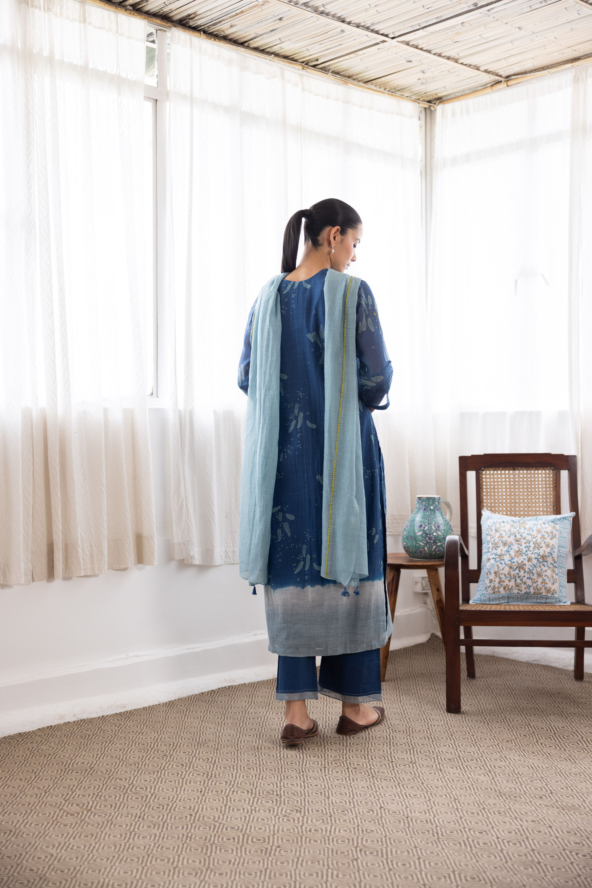 Ink Ombre Printed Kurta Set