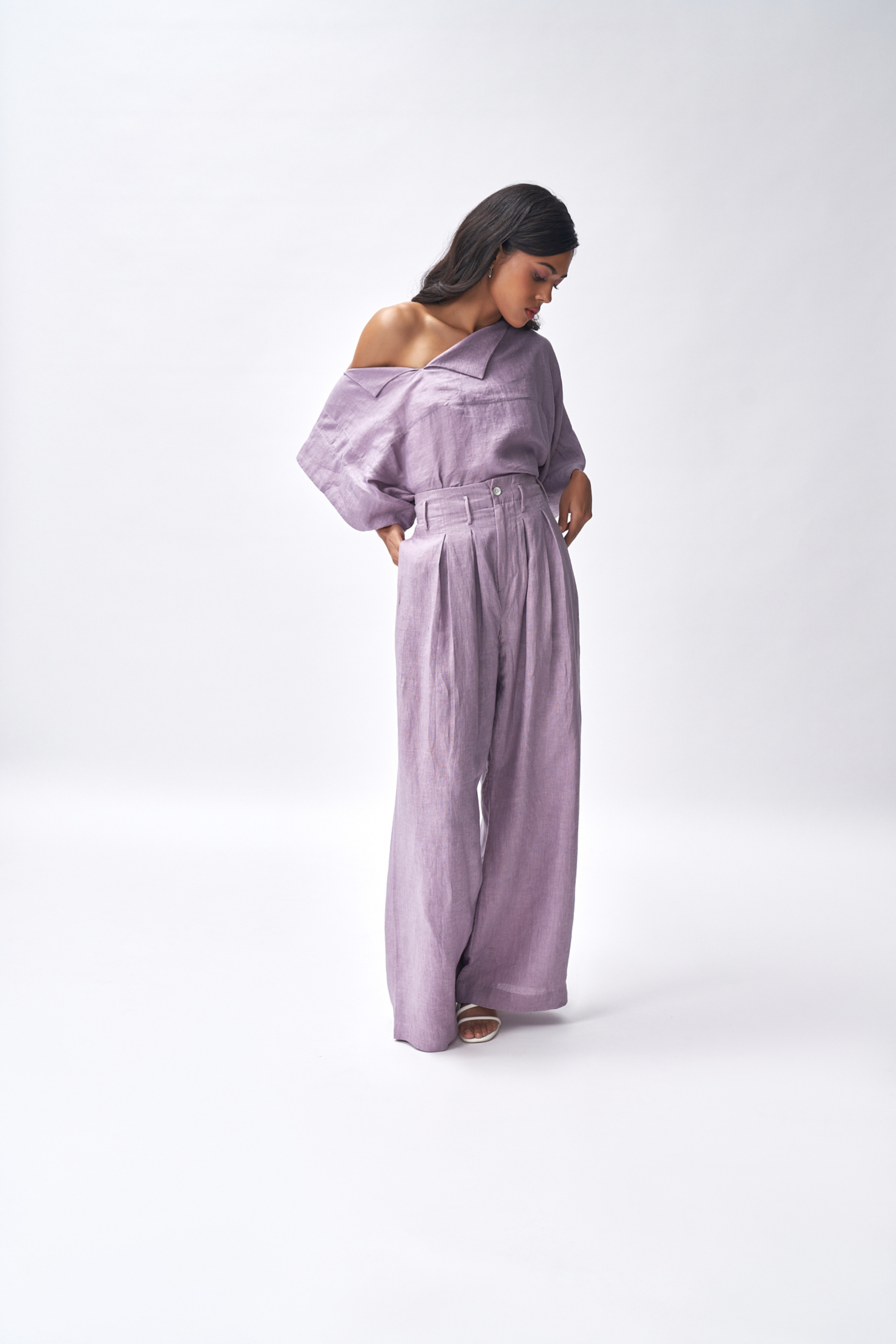 Linen Off-shoulder Top