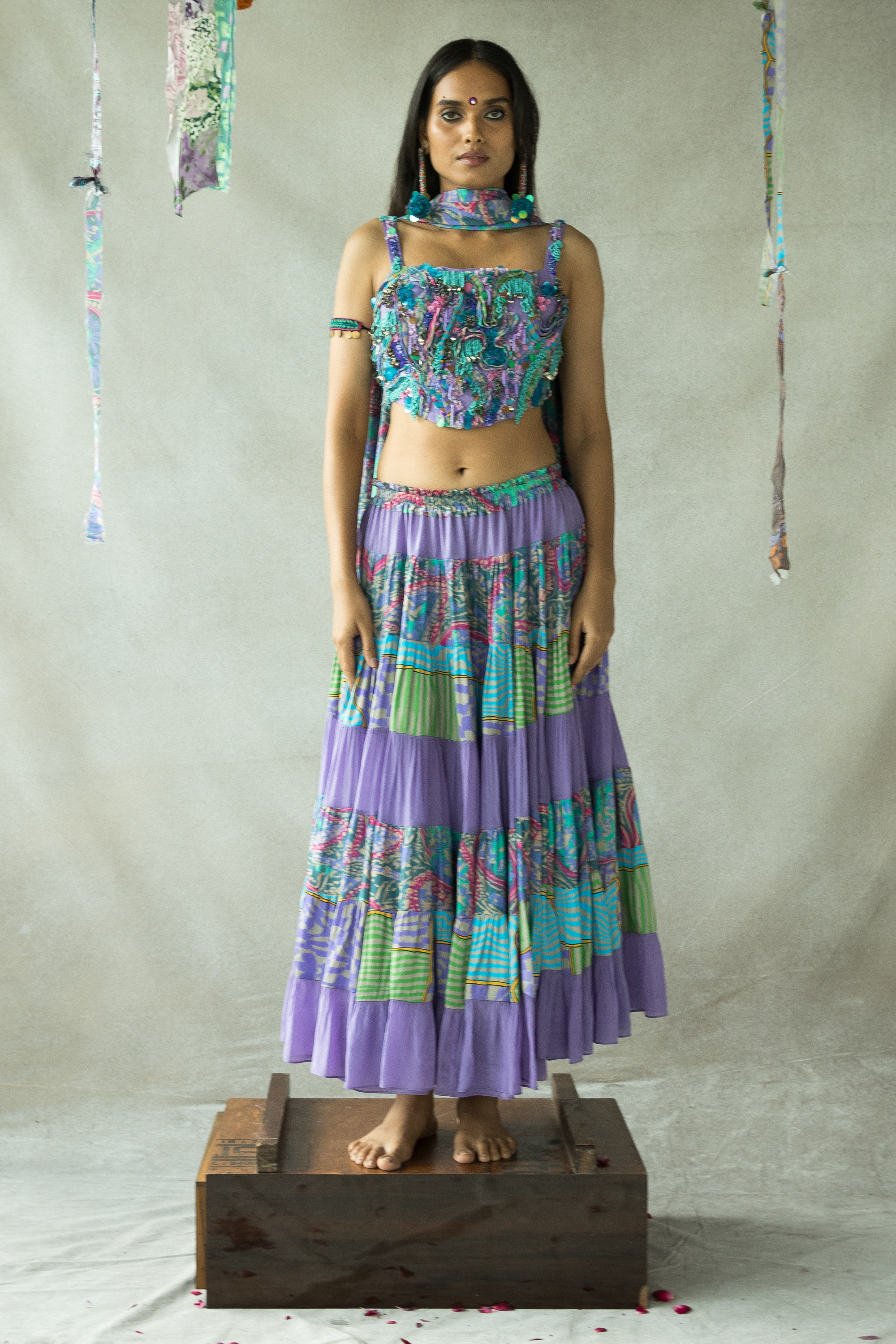 Jhilmil Tiered Skirt