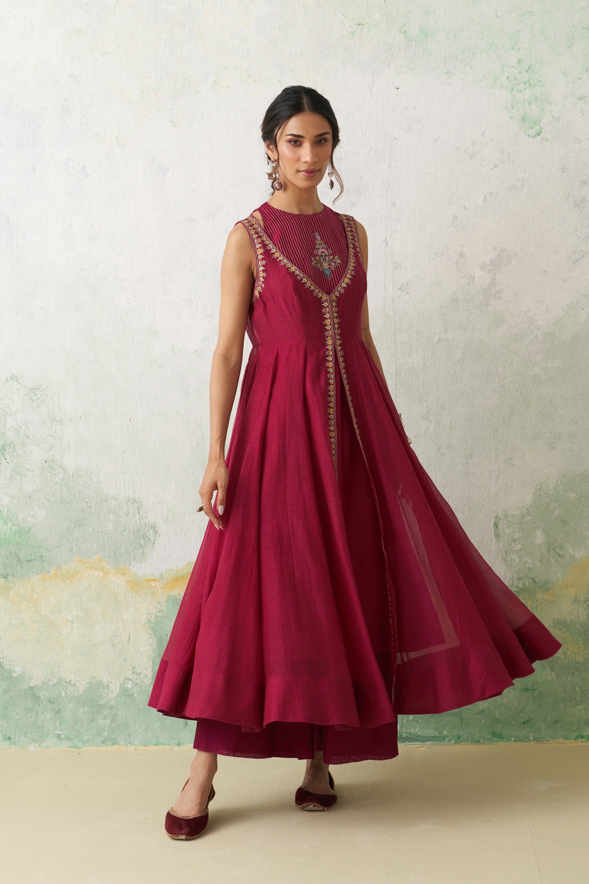 Hot Pink Anarkali Set