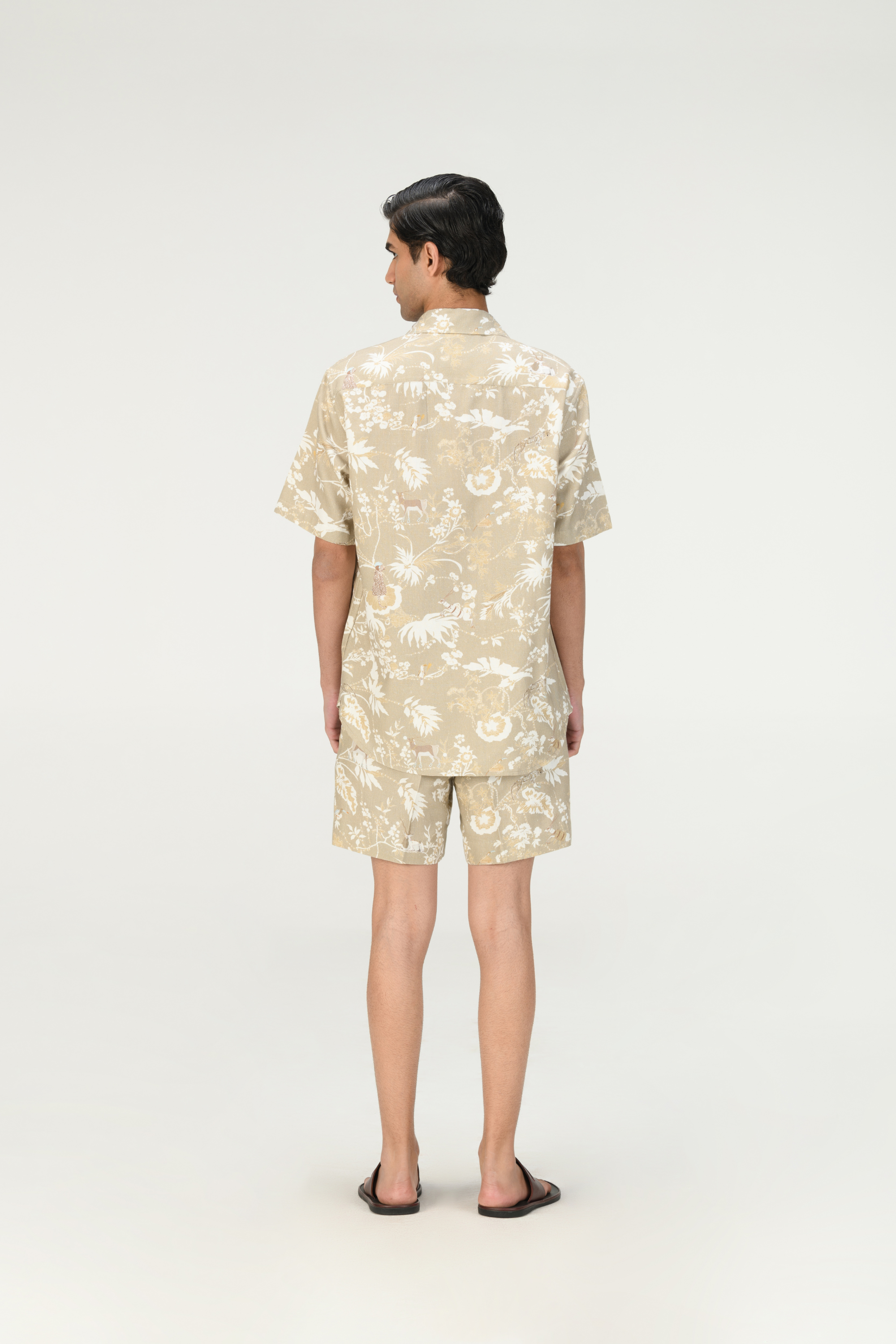 Rainforest Bush Shirt Oyster Grey Heavy Cotton