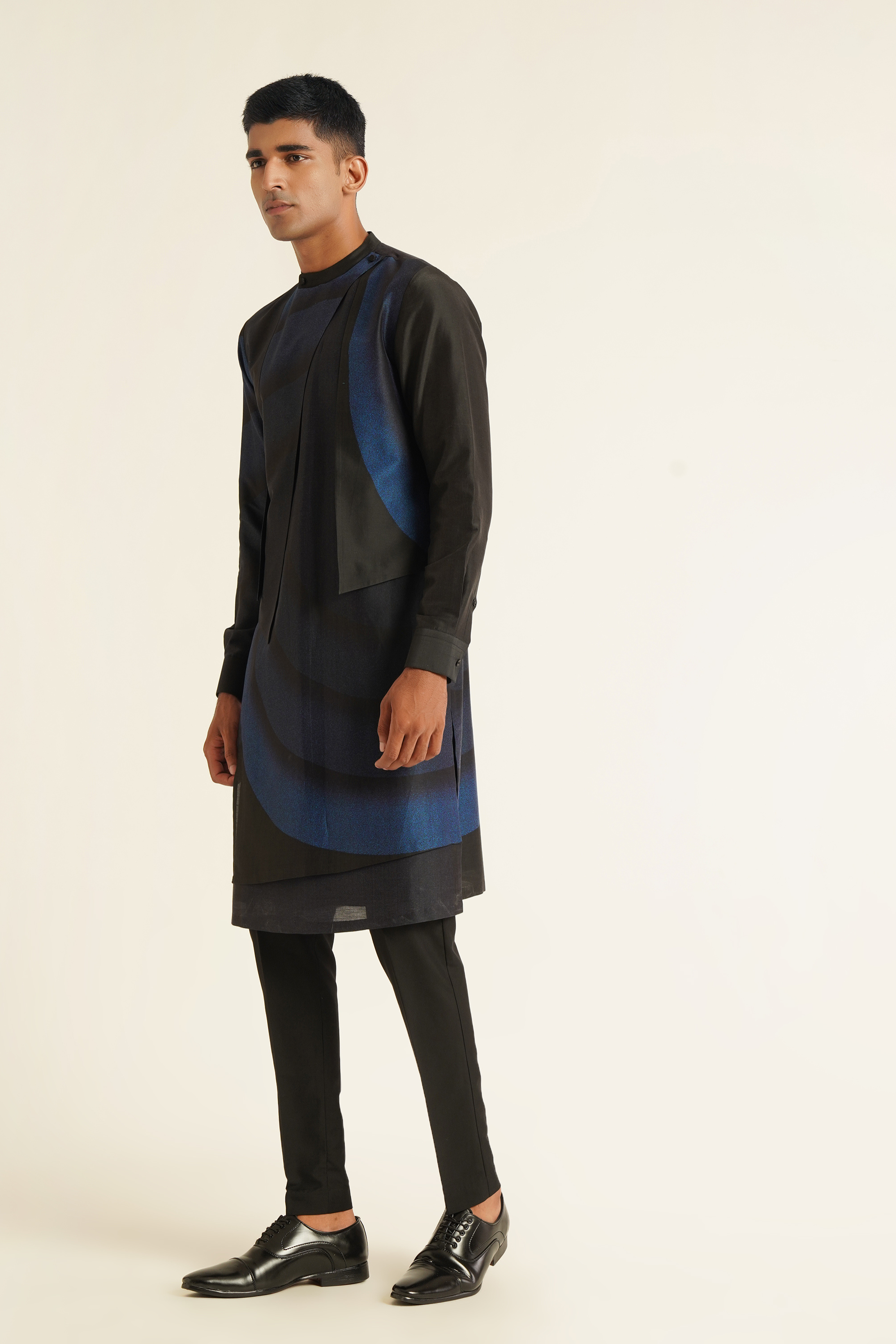 Printed Hybrid Kurta Set