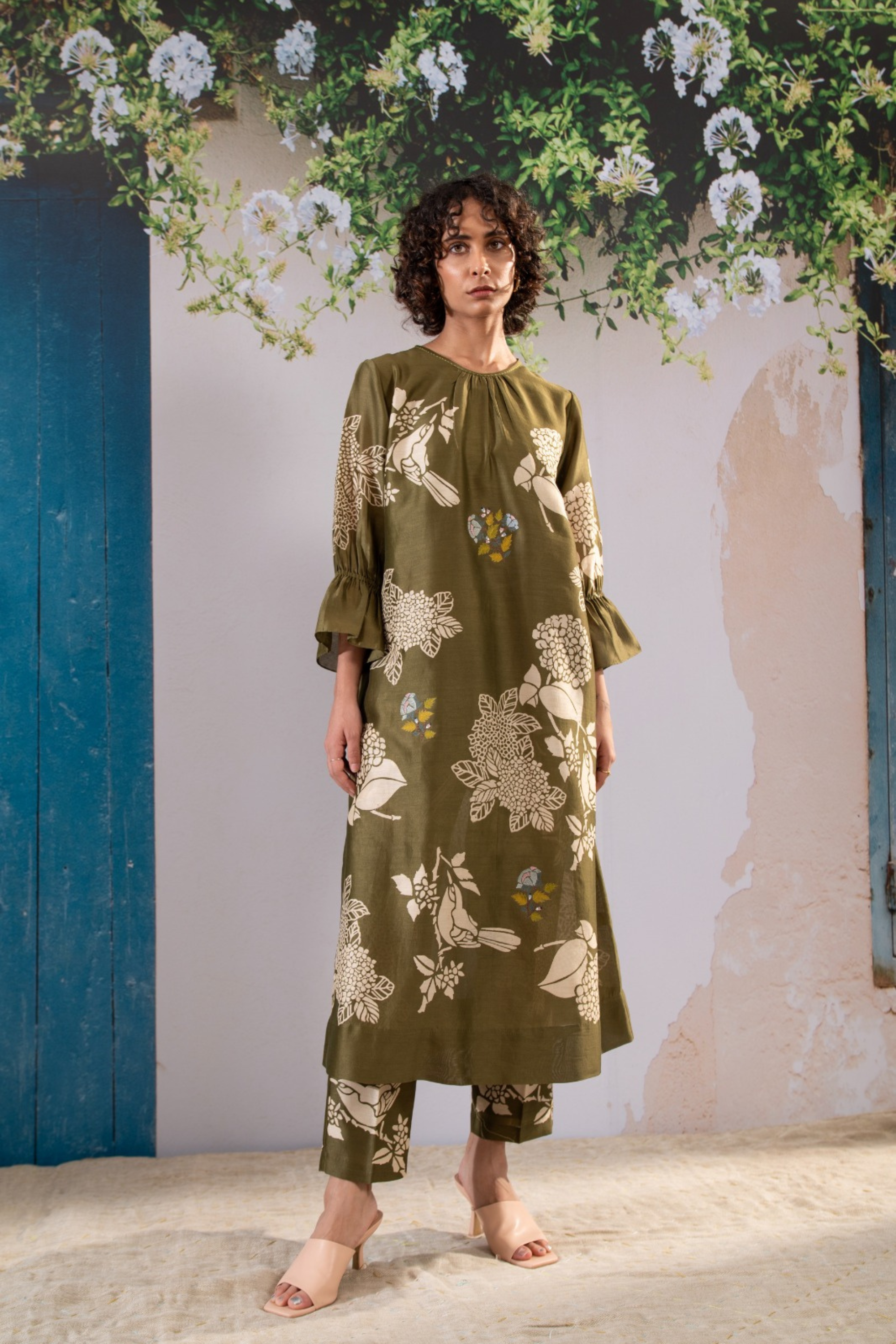 Olive Kurta and Pant Set